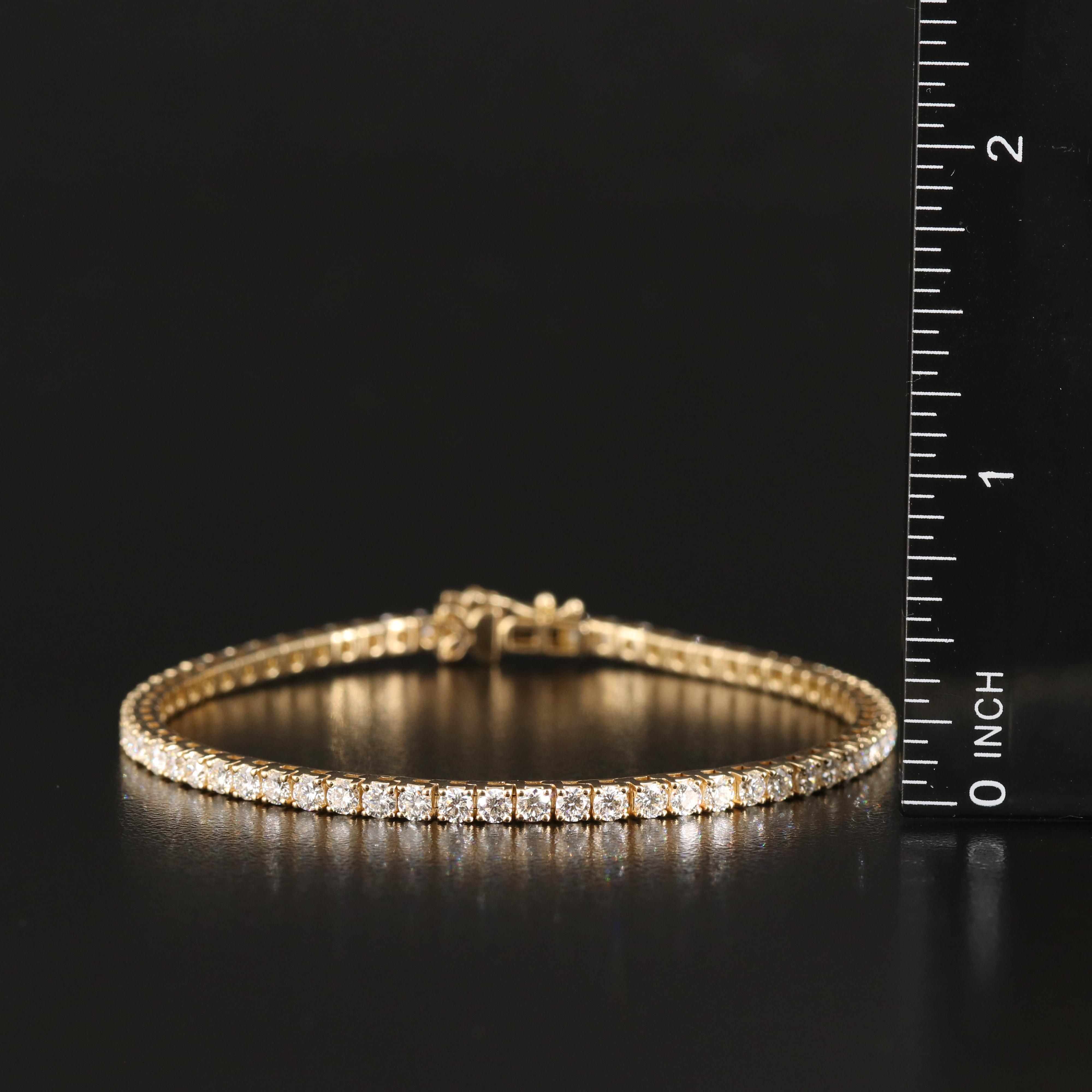14K 5.00 CTW Lab Grown Diamond Line Bracelet with IGI Report