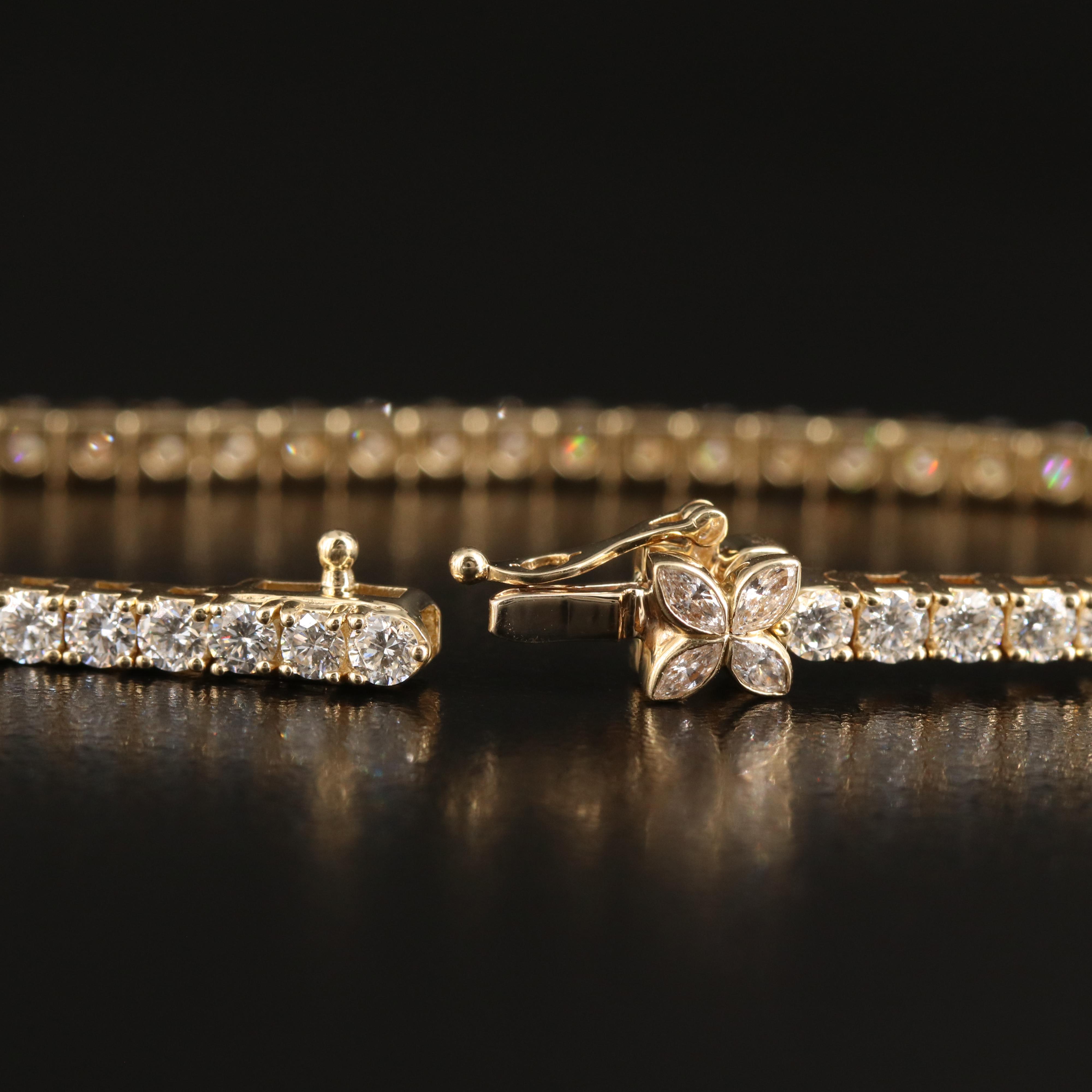 14K 5.00 CTW Lab Grown Diamond Line Bracelet with IGI Report