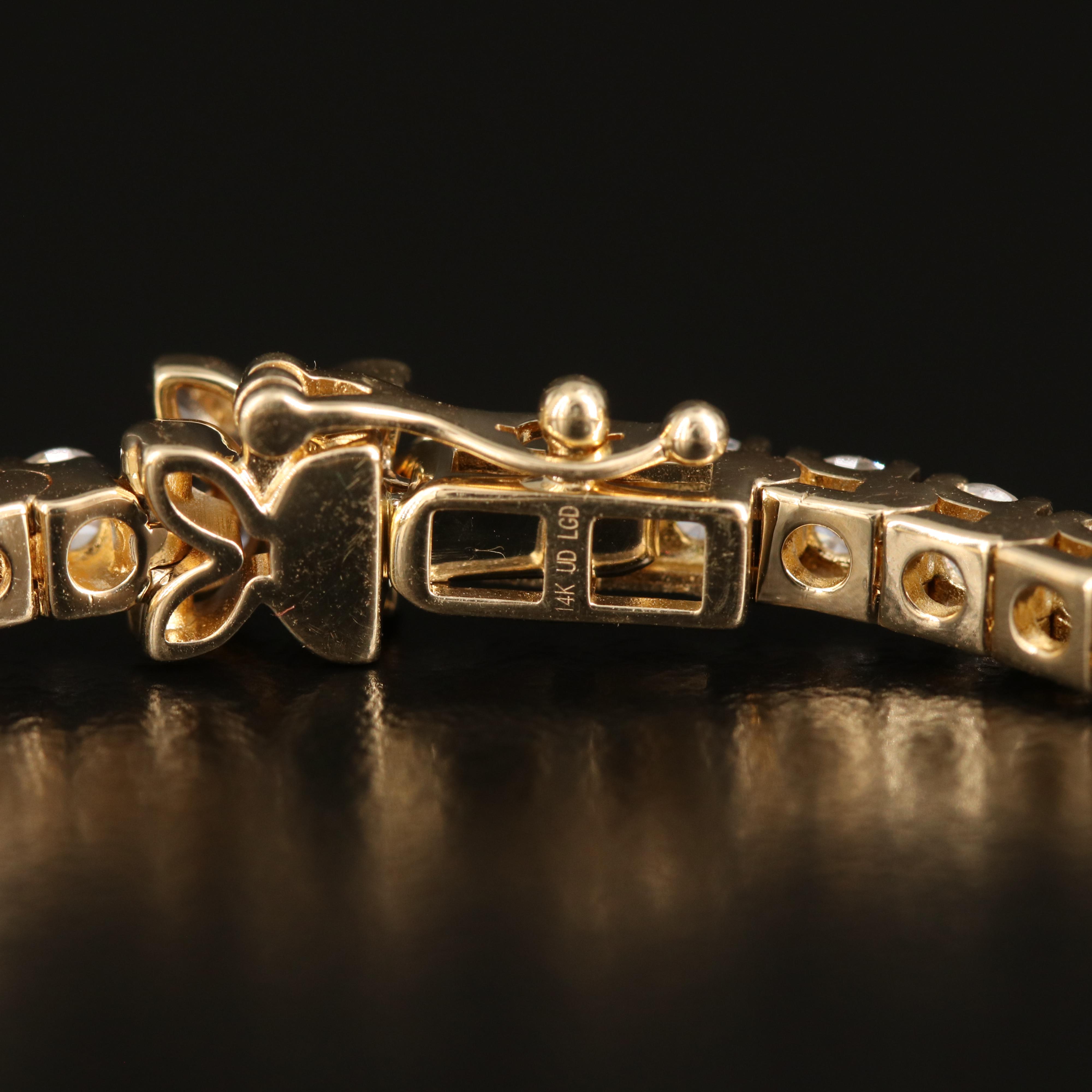 14K 5.00 CTW Lab Grown Diamond Line Bracelet with IGI Report