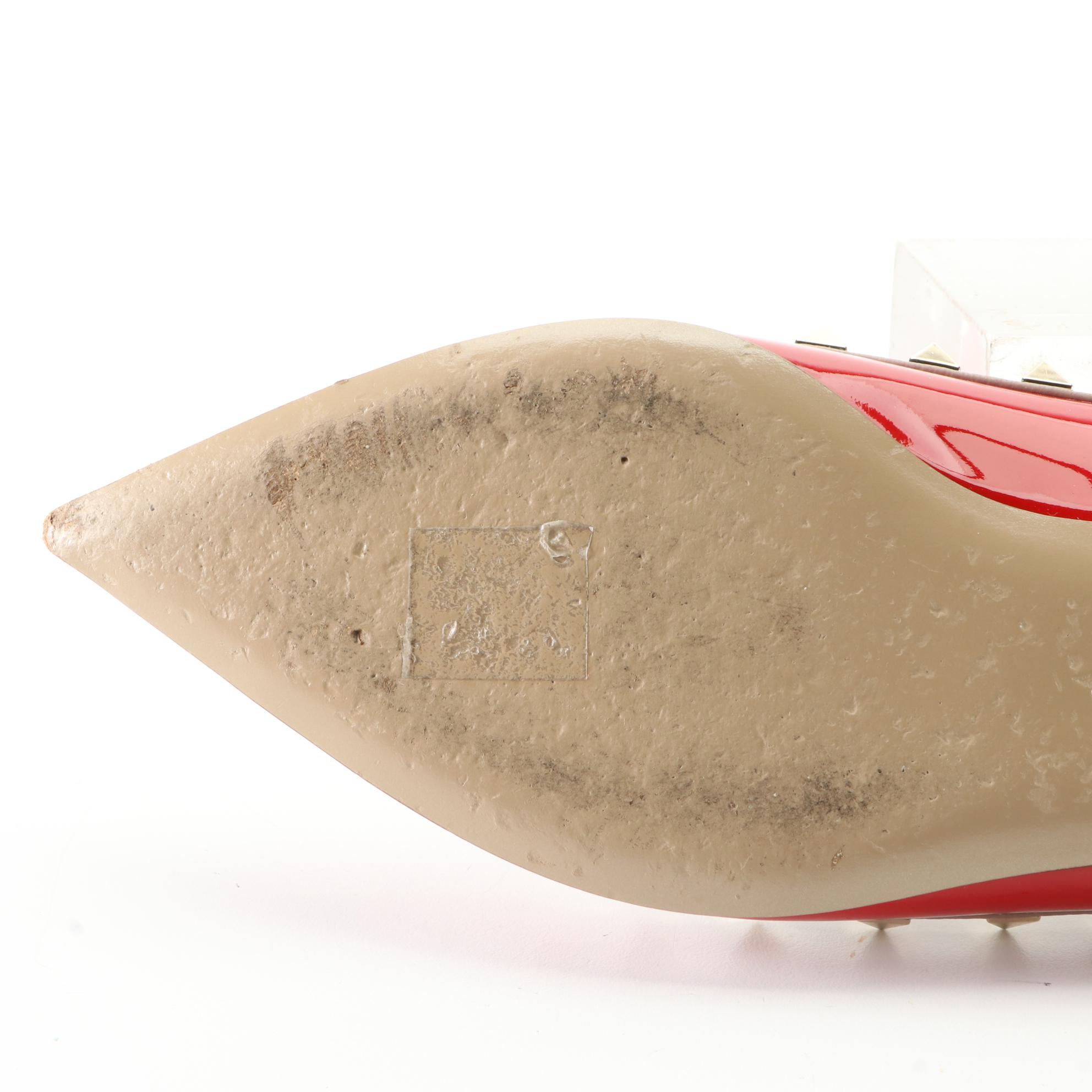 Valentino Garavani Rockstud Ballet Flats in Patent Leather