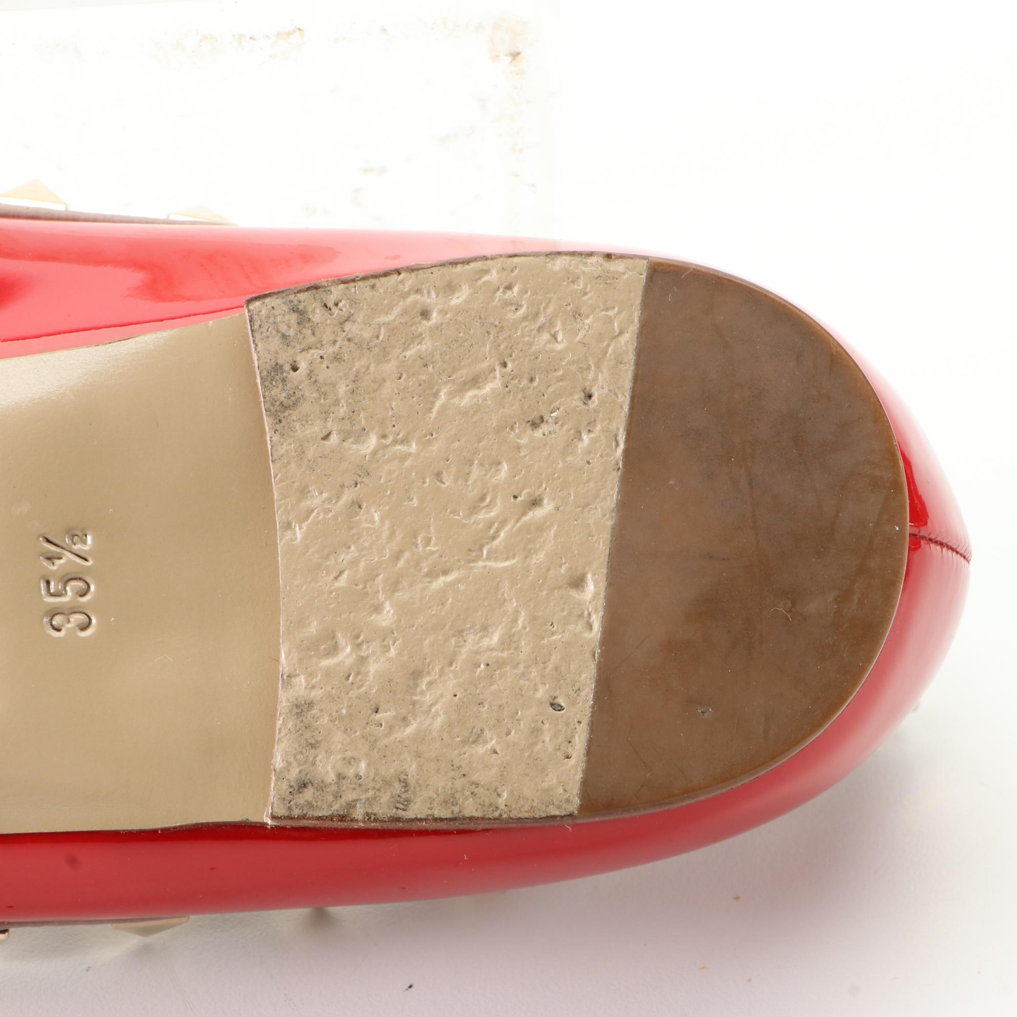 Valentino Garavani Rockstud Ballet Flats in Patent Leather