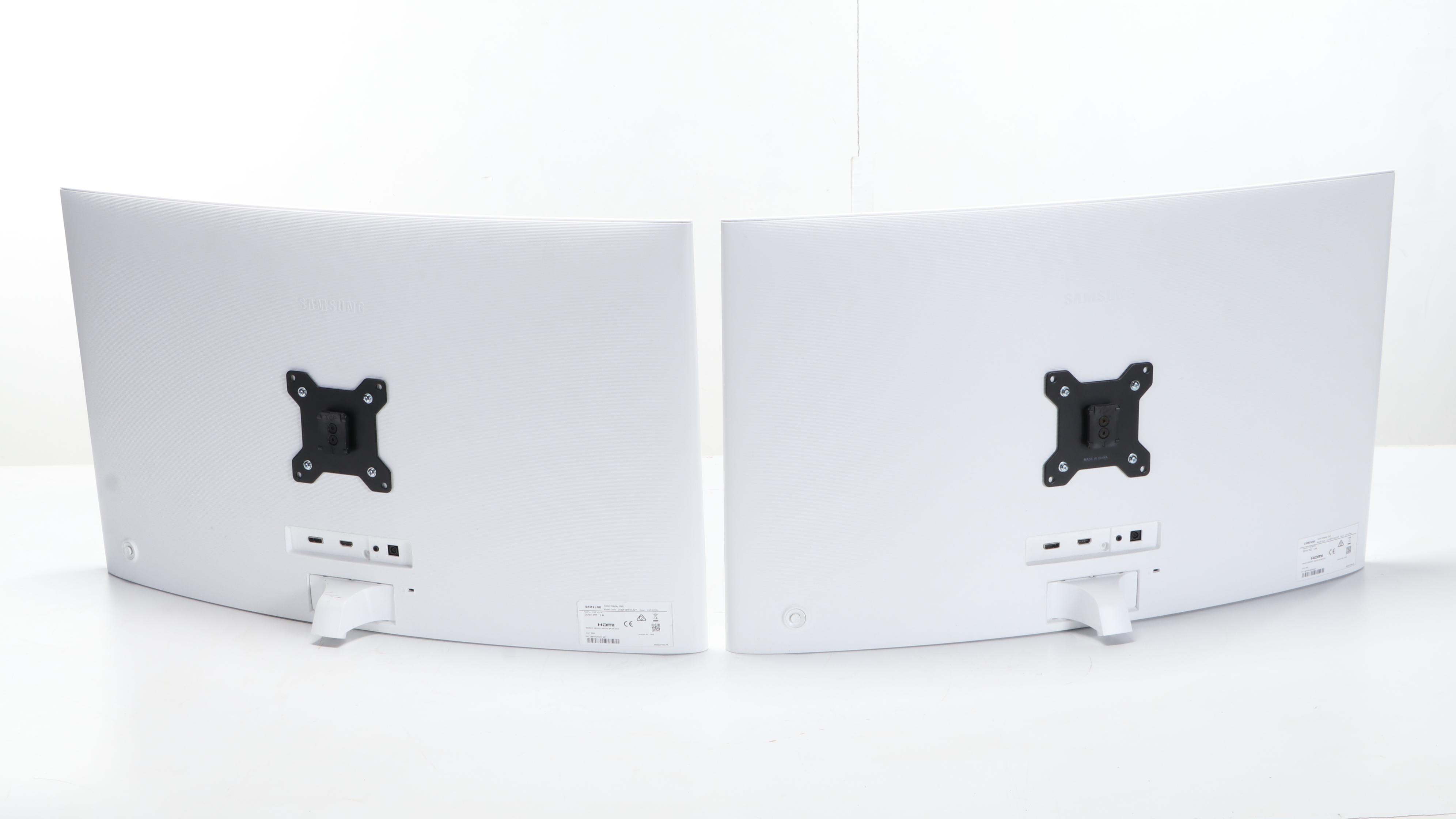 Samsung CF391 Curved Monitors with Vivo Dual-Monitor Mounting Stand