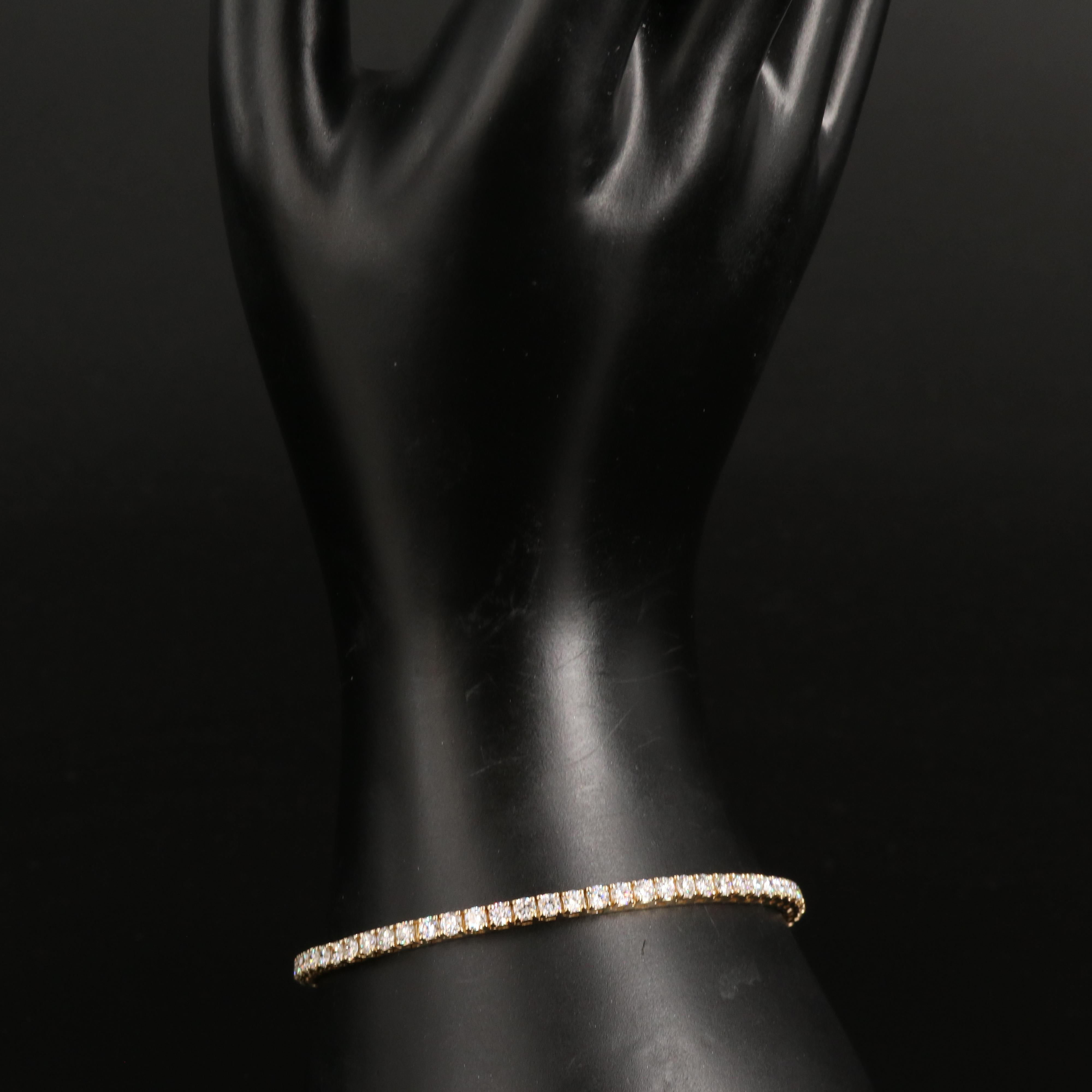 14K 5.00 CTW Lab Grown Diamond Line Bracelet with IGI Report