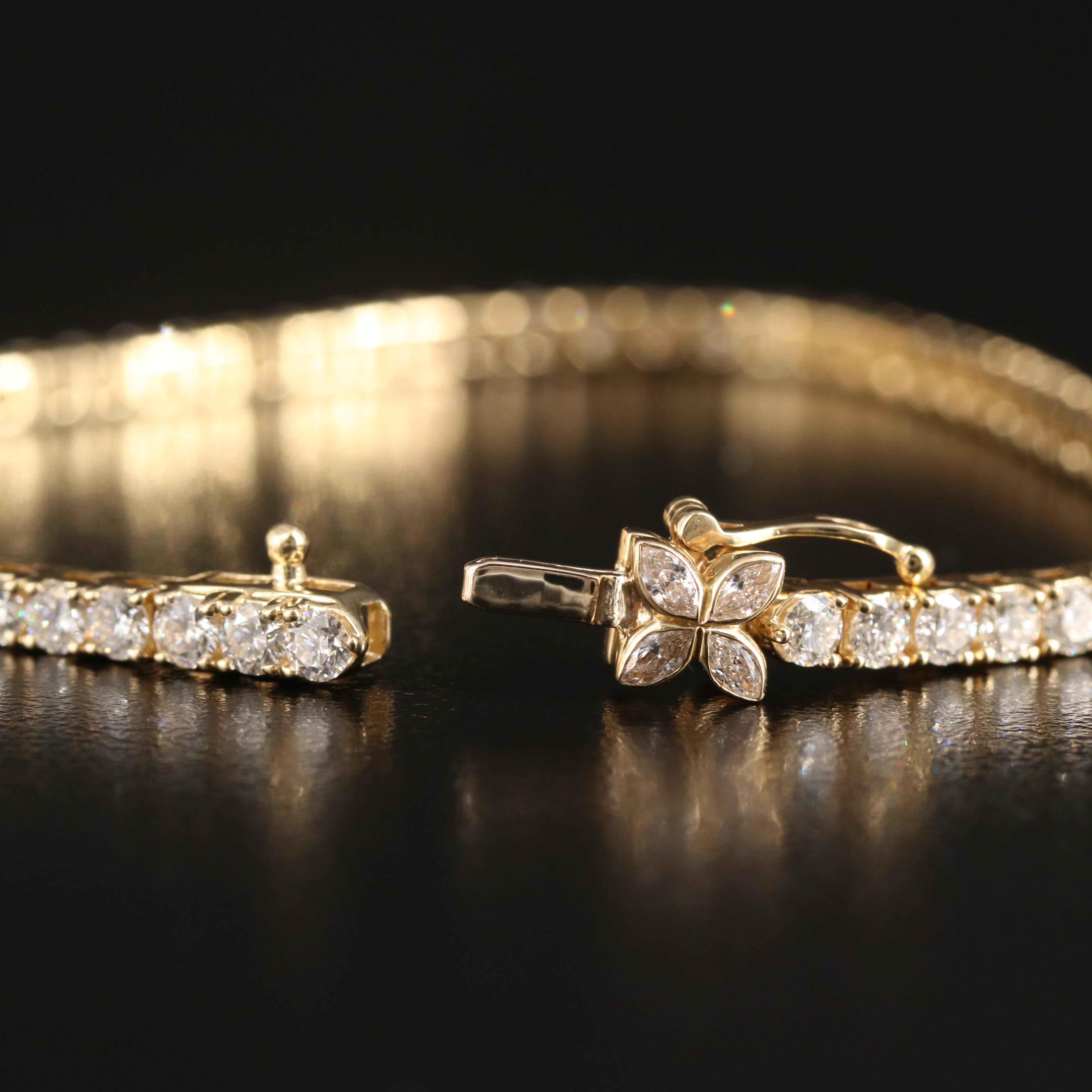 14K 5.00 CTW Lab Grown Diamond Line Bracelet with IGI Report