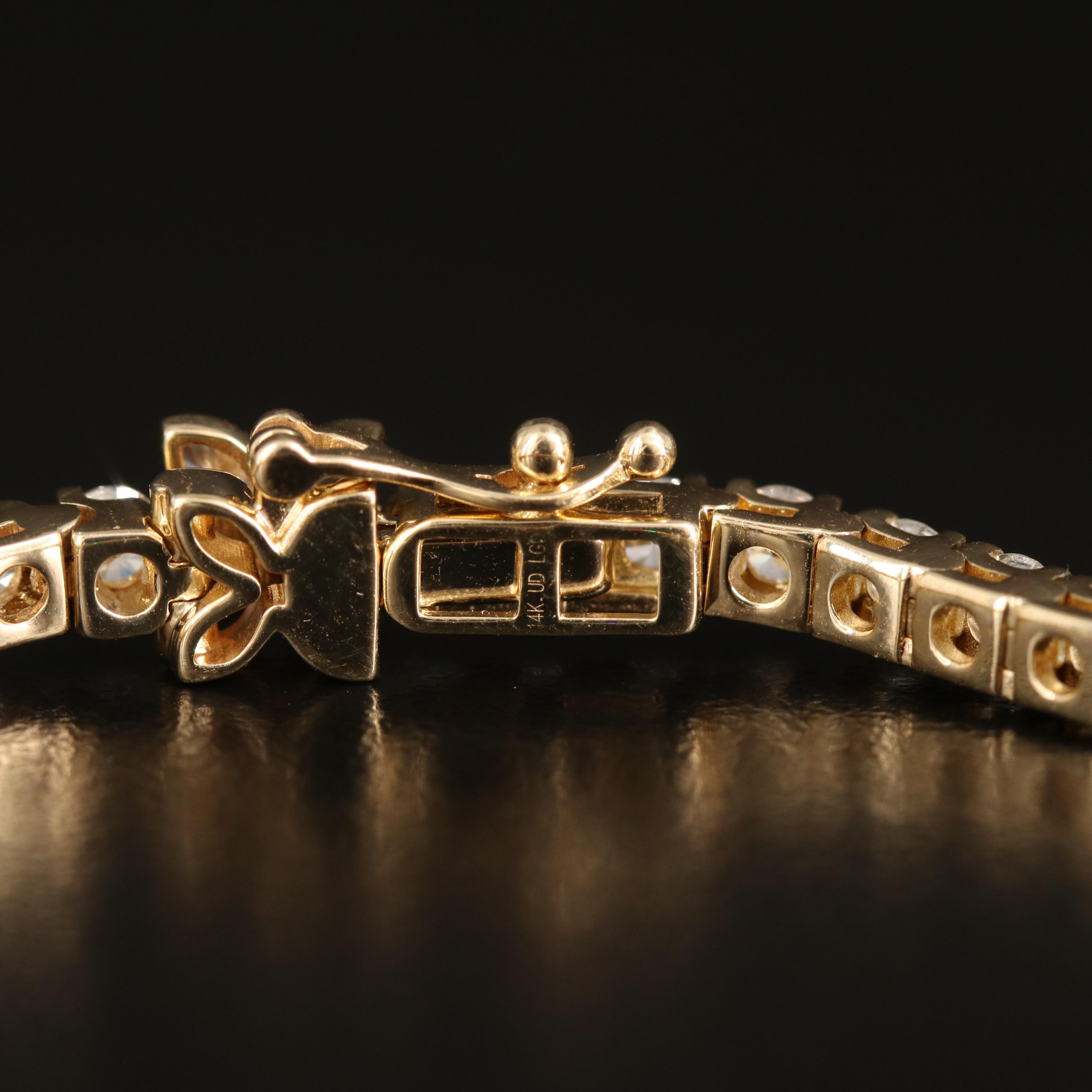 14K 5.00 CTW Lab Grown Diamond Line Bracelet with IGI Report