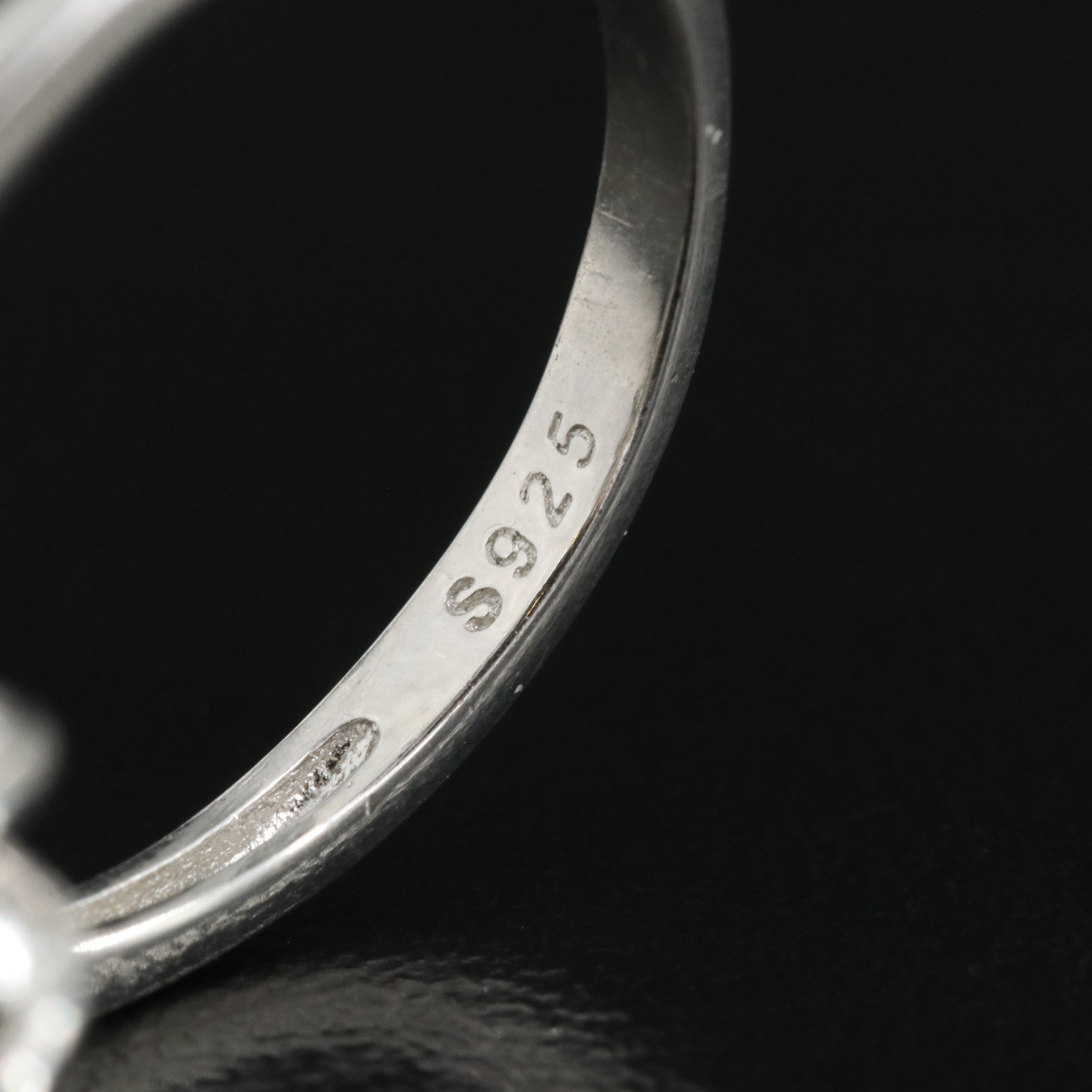 Sterling Pearl and Opal Ring