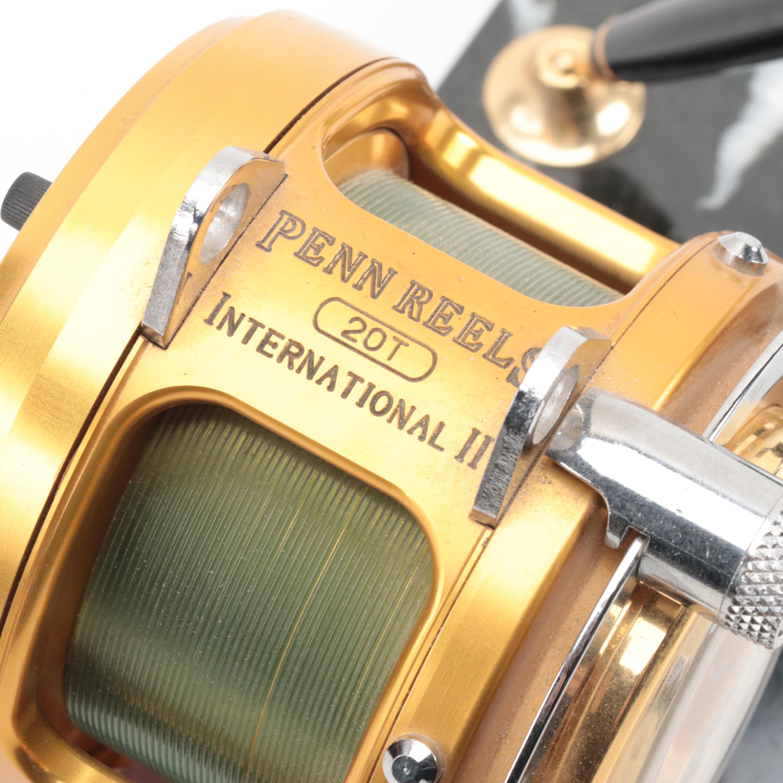 Penn Reels International II "Reel Time" Fishing Reel Desk Clock with Pen Stand