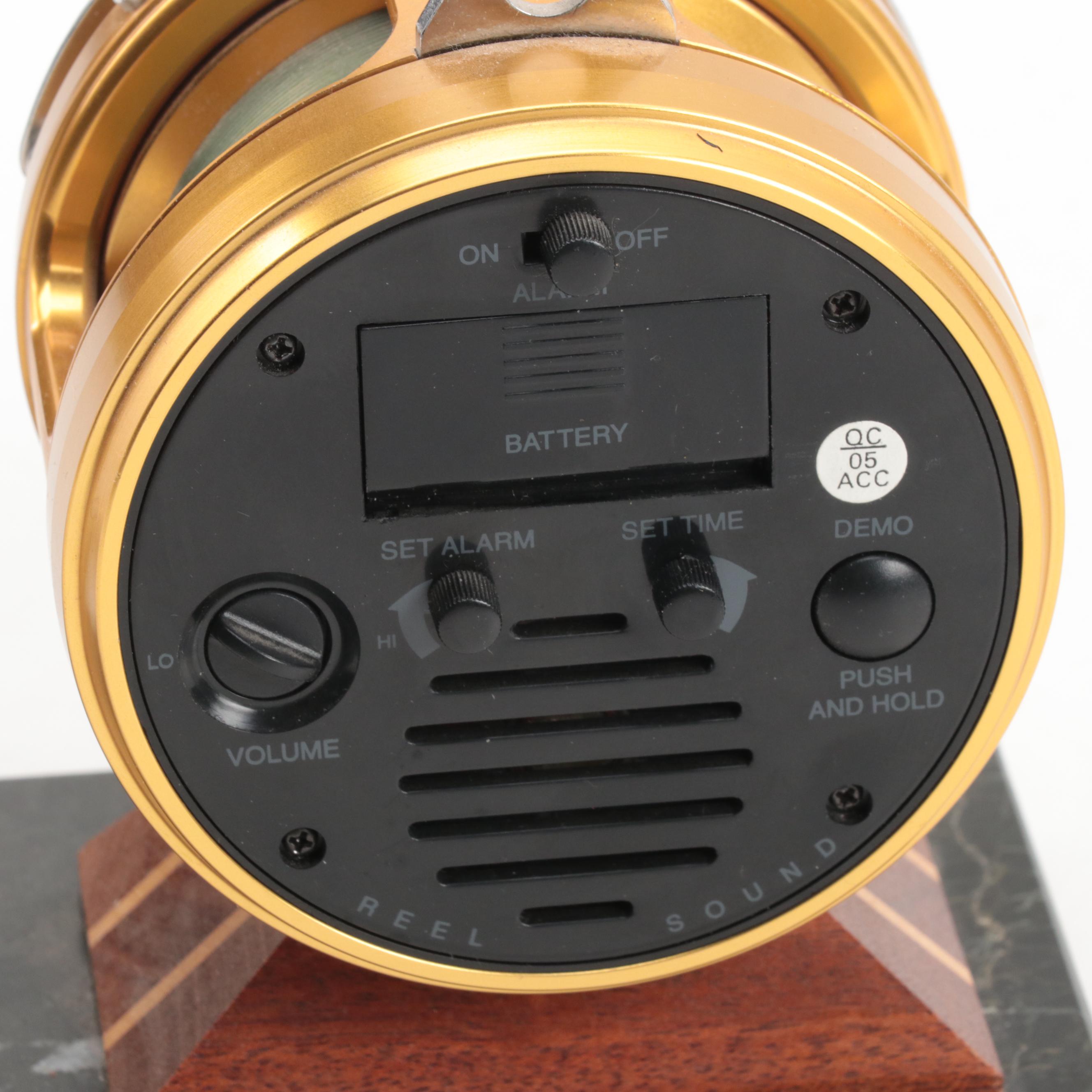 Penn Reels International II "Reel Time" Fishing Reel Desk Clock with Pen Stand