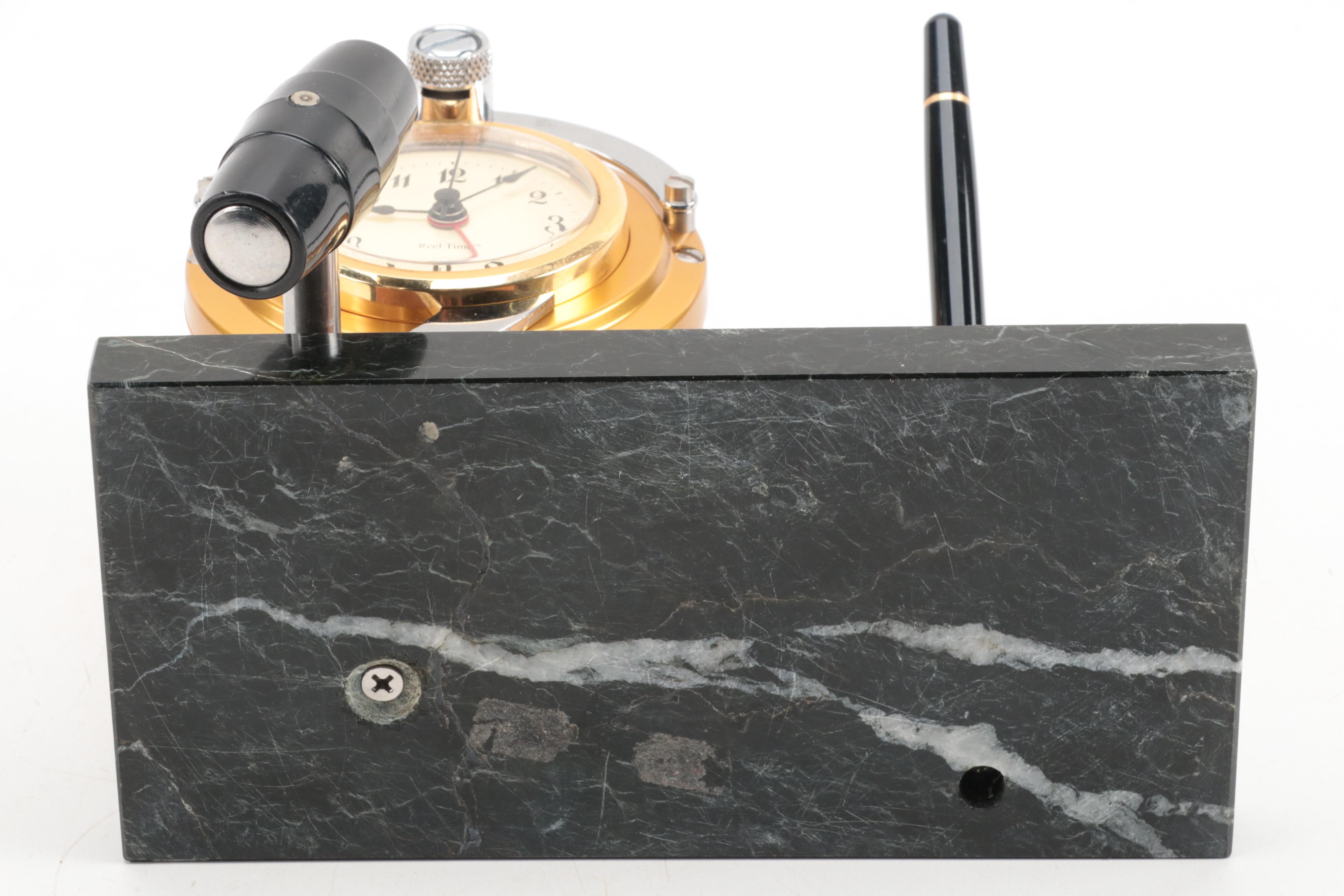 Penn Reels International II "Reel Time" Fishing Reel Desk Clock with Pen Stand