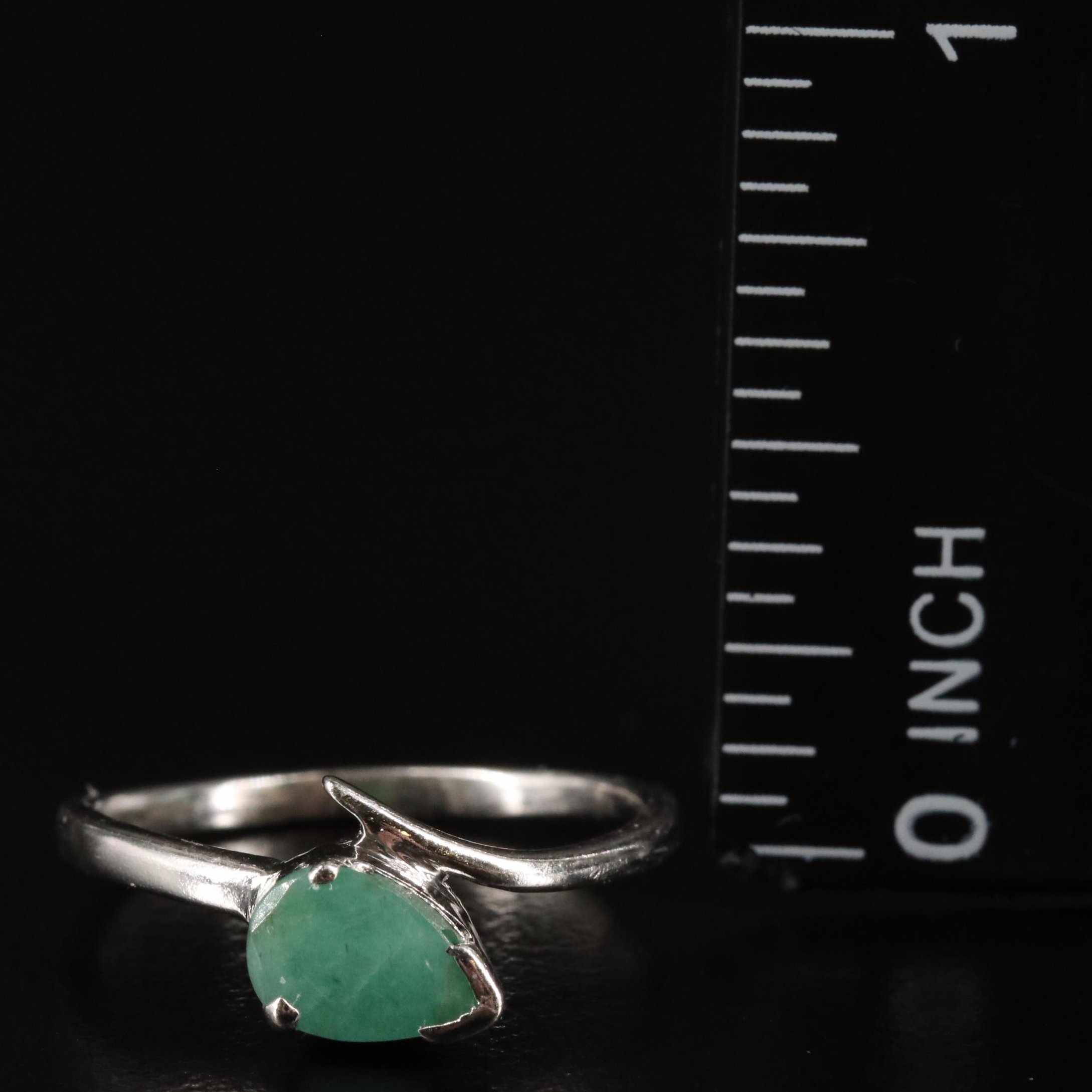 Sterling Emerald Ring