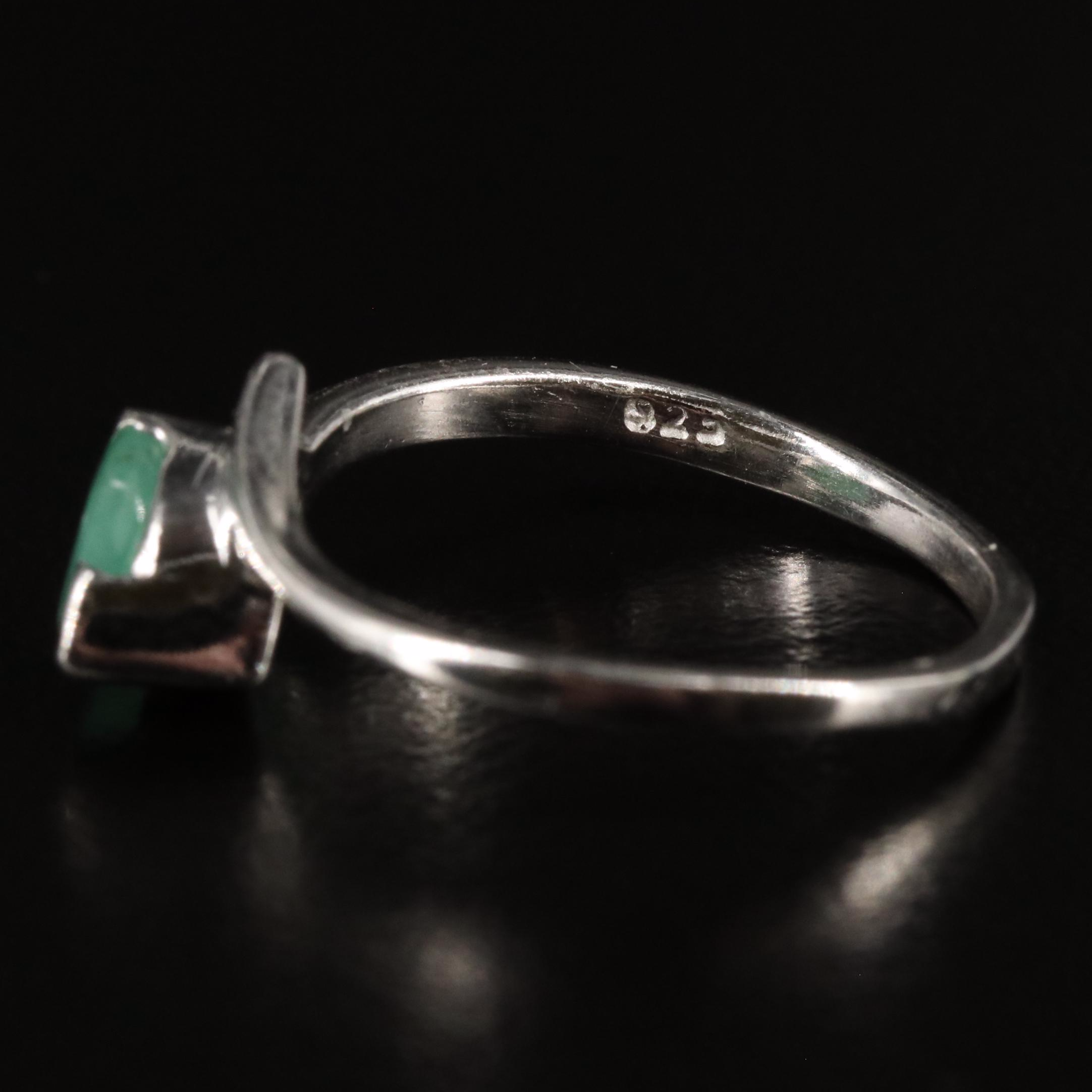 Sterling Emerald Ring