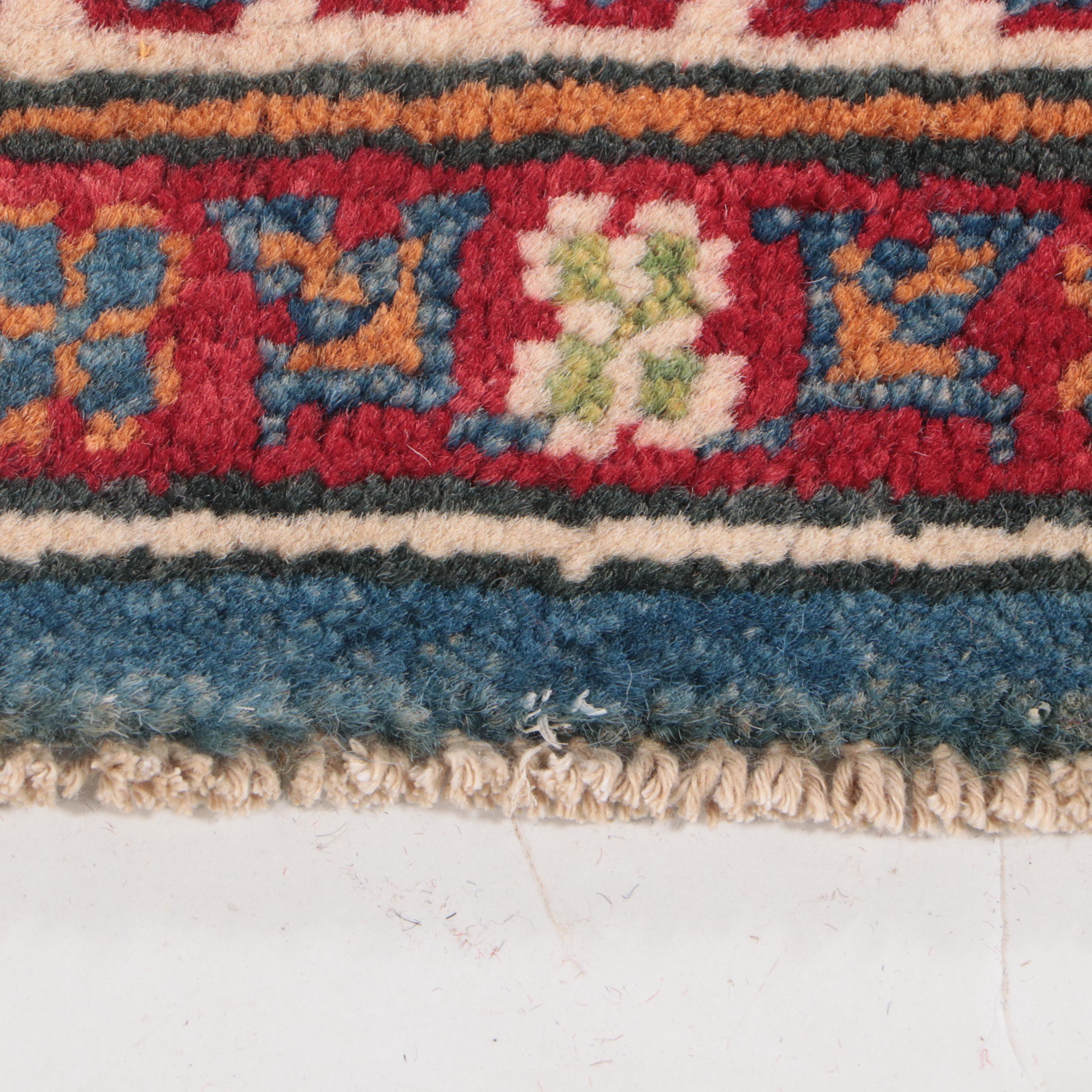 3'4 x 4'11 Hand-Knotted Pakistani Kazak Accent Rug