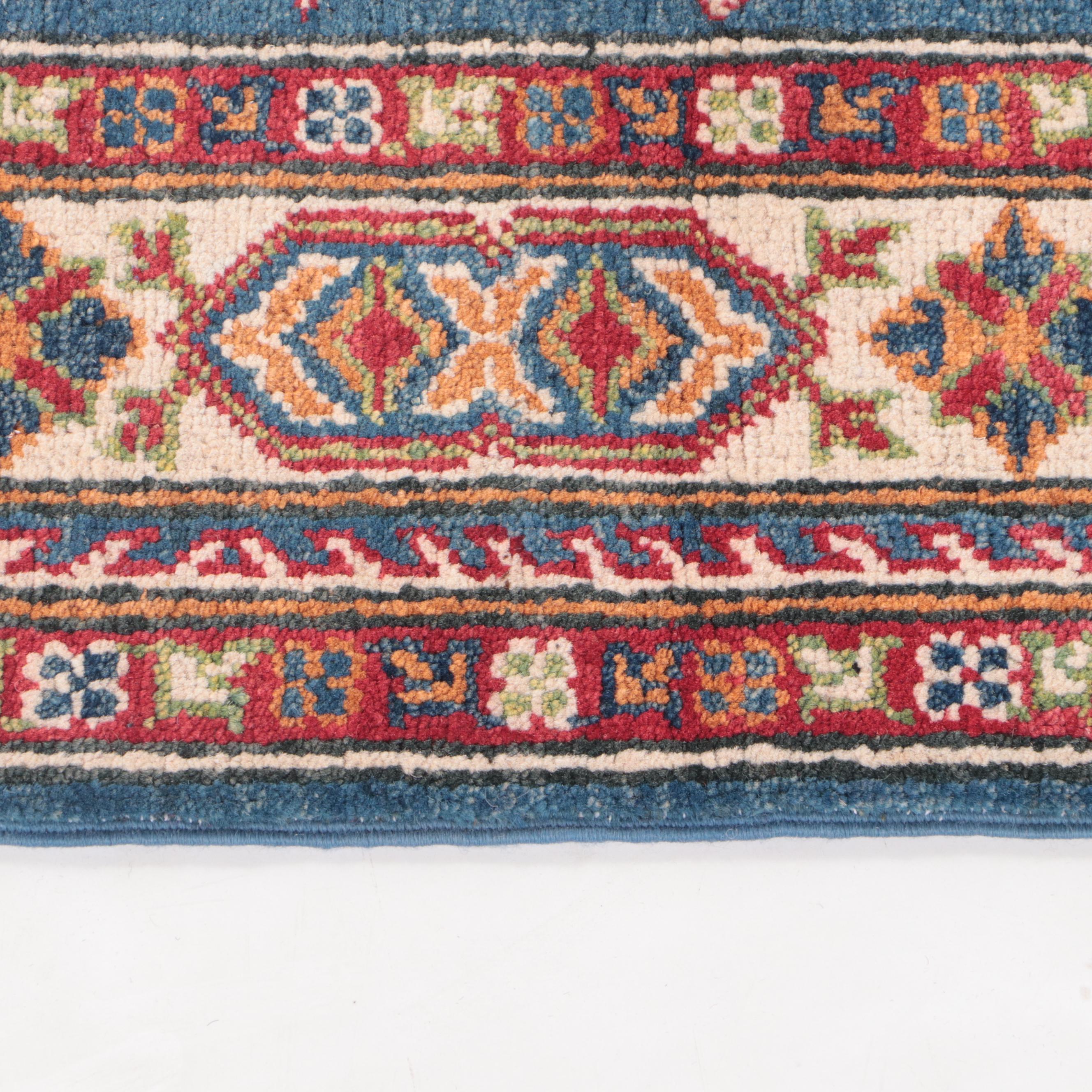 3'4 x 4'11 Hand-Knotted Pakistani Kazak Accent Rug