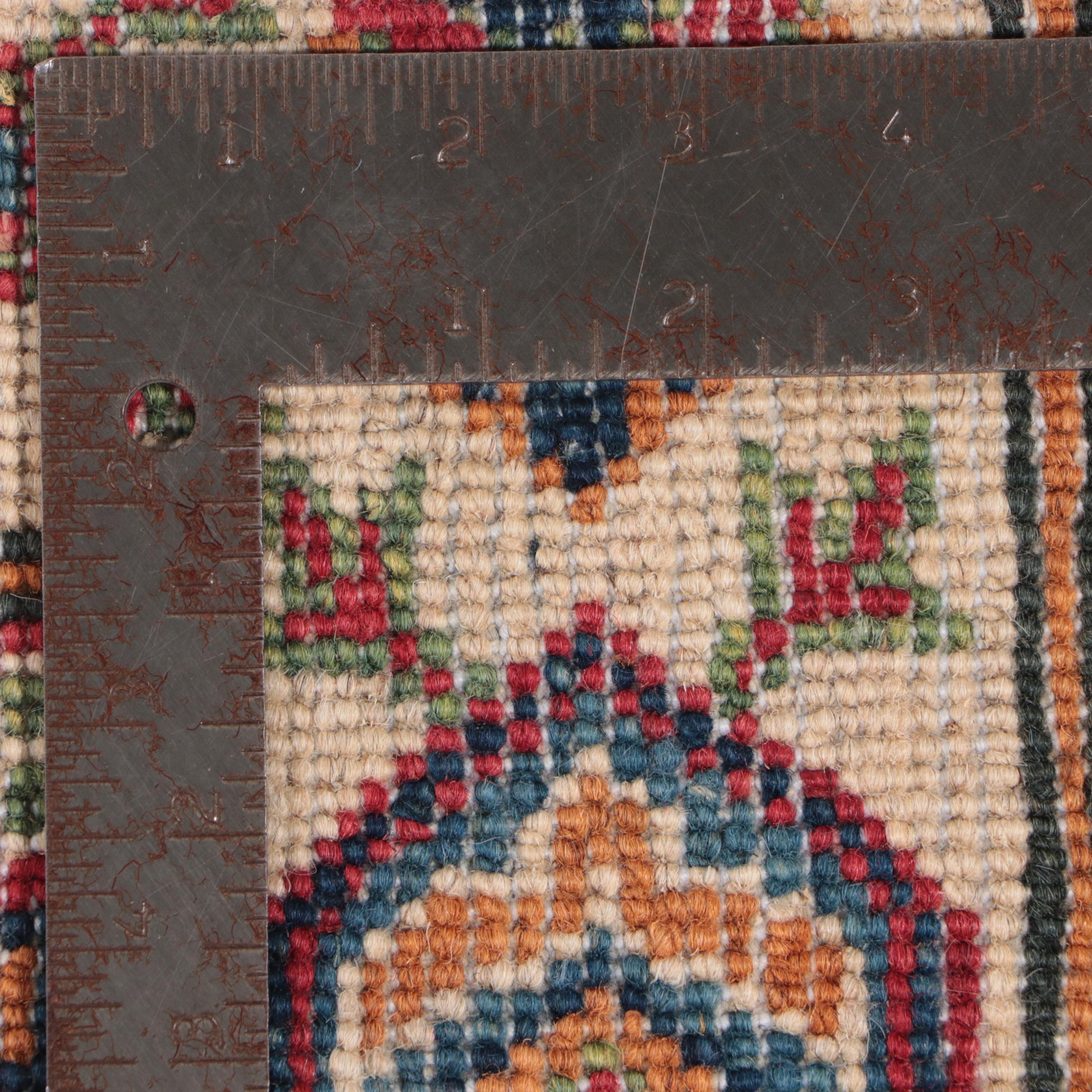 3'4 x 4'11 Hand-Knotted Pakistani Kazak Accent Rug