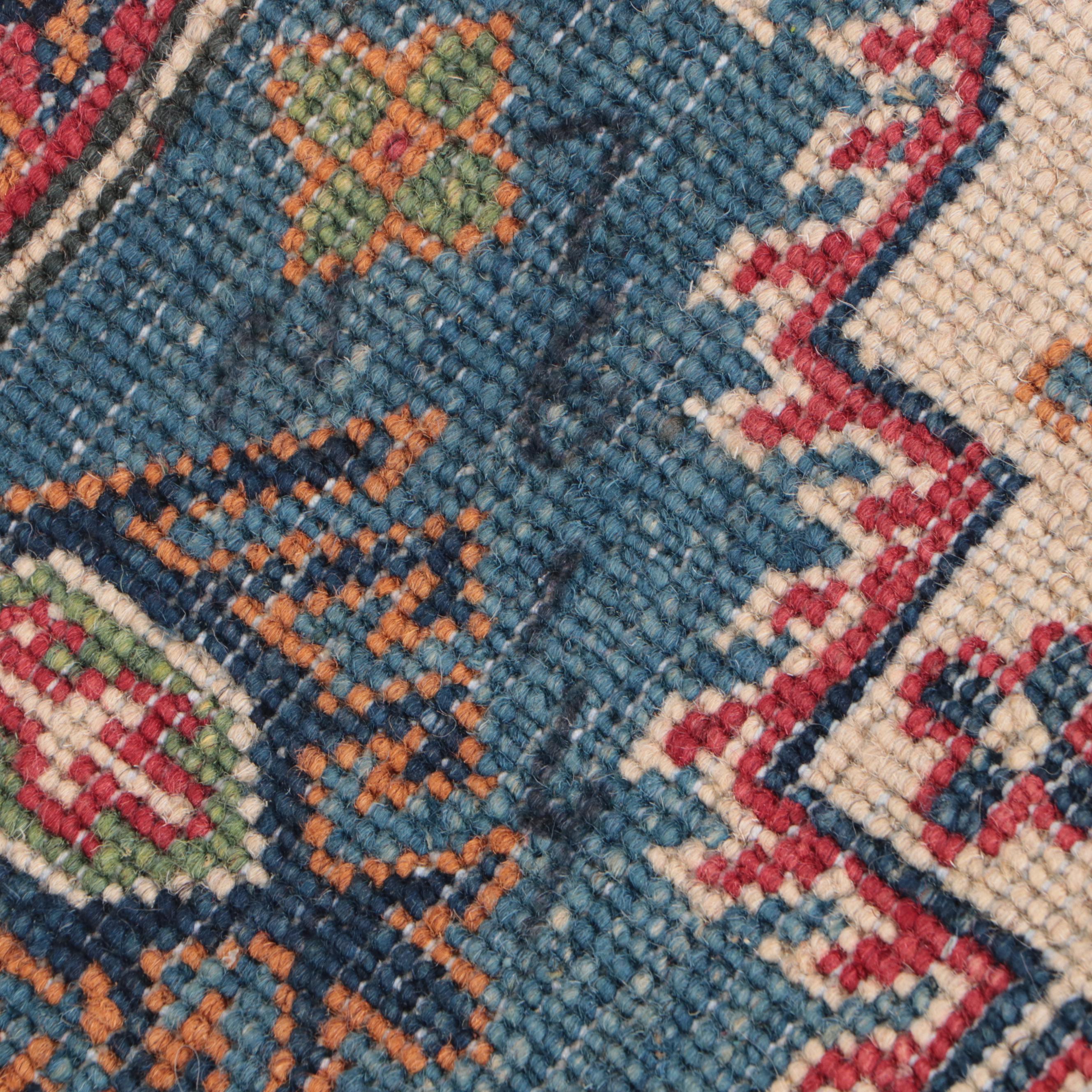 3'4 x 4'11 Hand-Knotted Pakistani Kazak Accent Rug