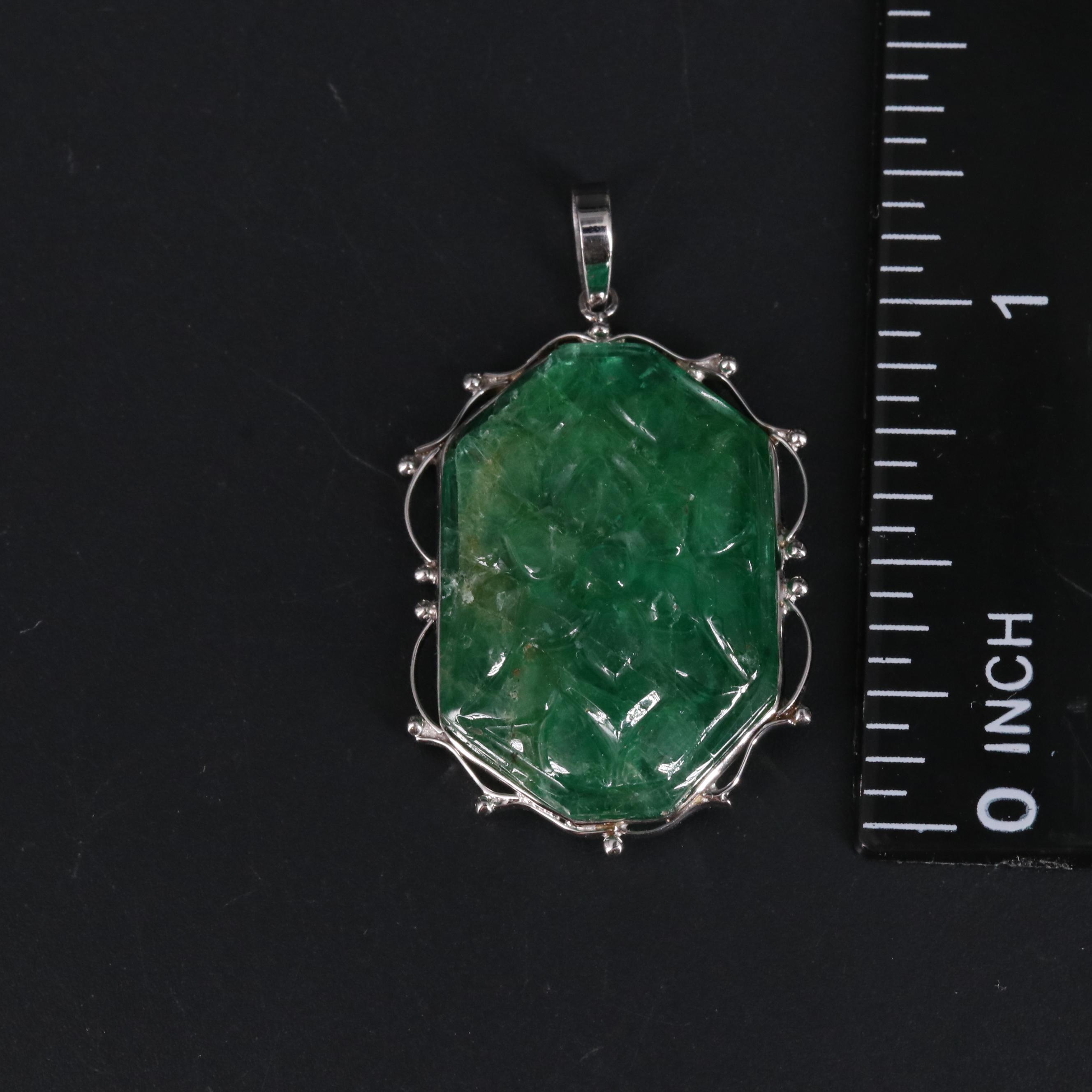 14K Emerald Pendant