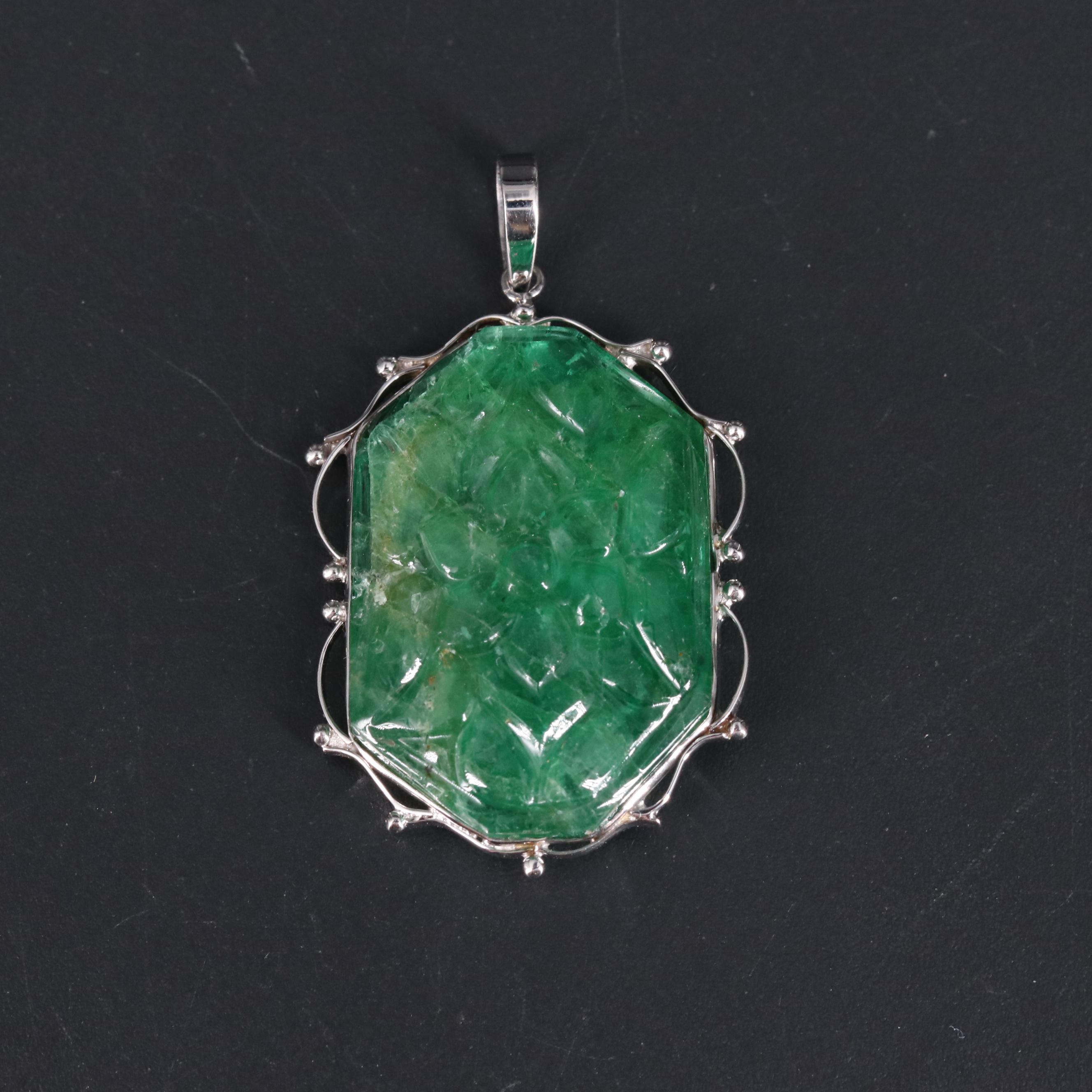 14K Emerald Pendant