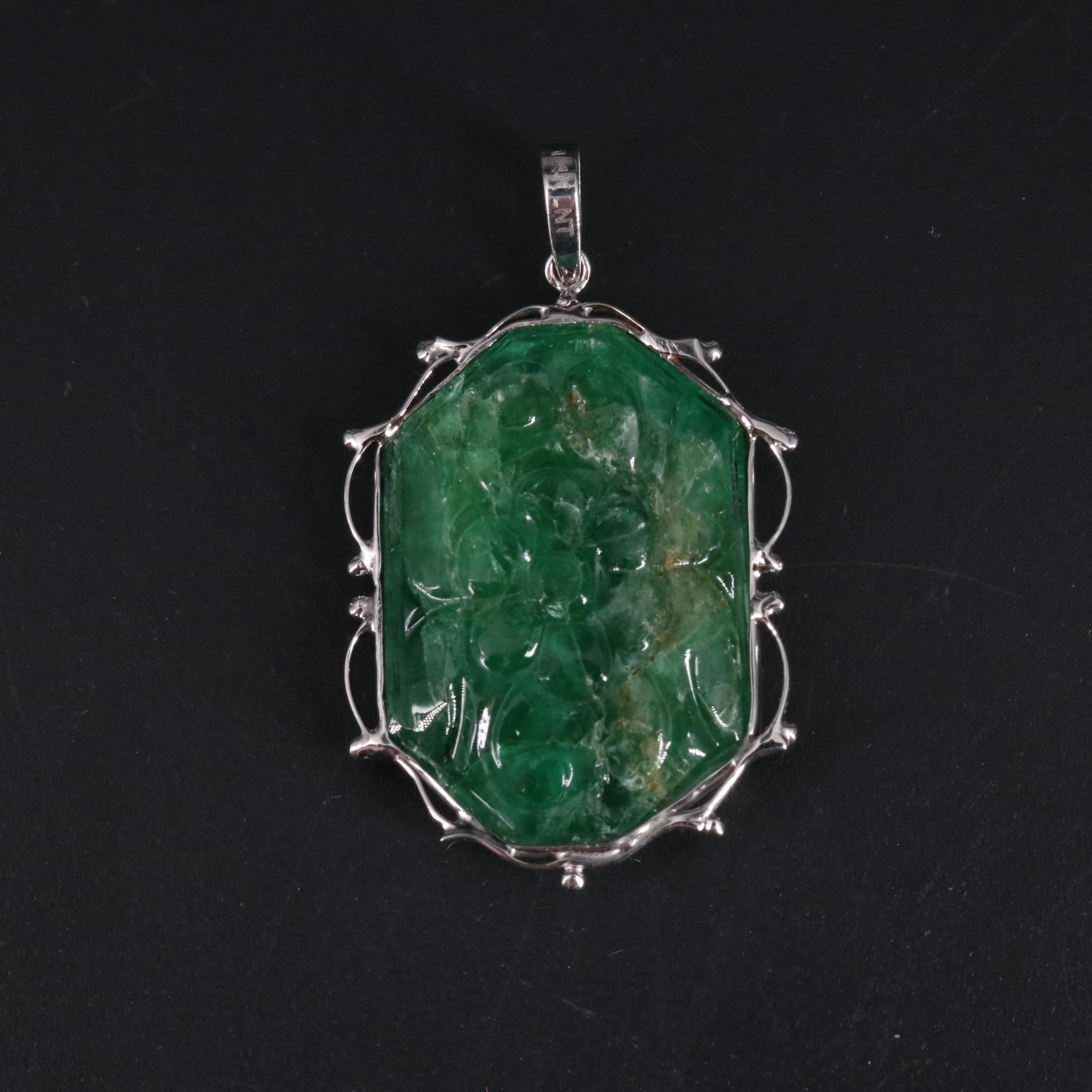 14K Emerald Pendant