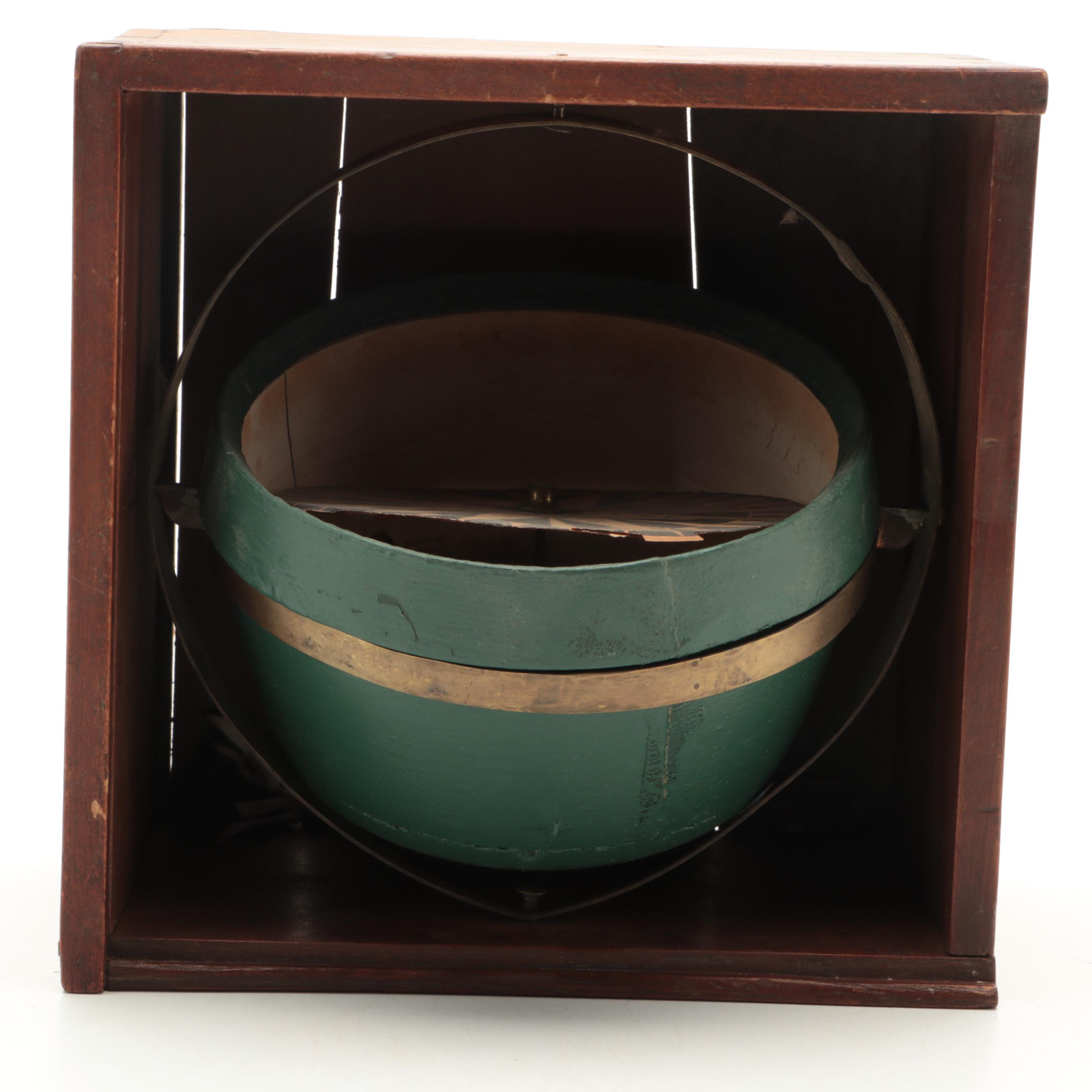 S. Thaxter Gimbaled Boxed Ship's Dry Compass