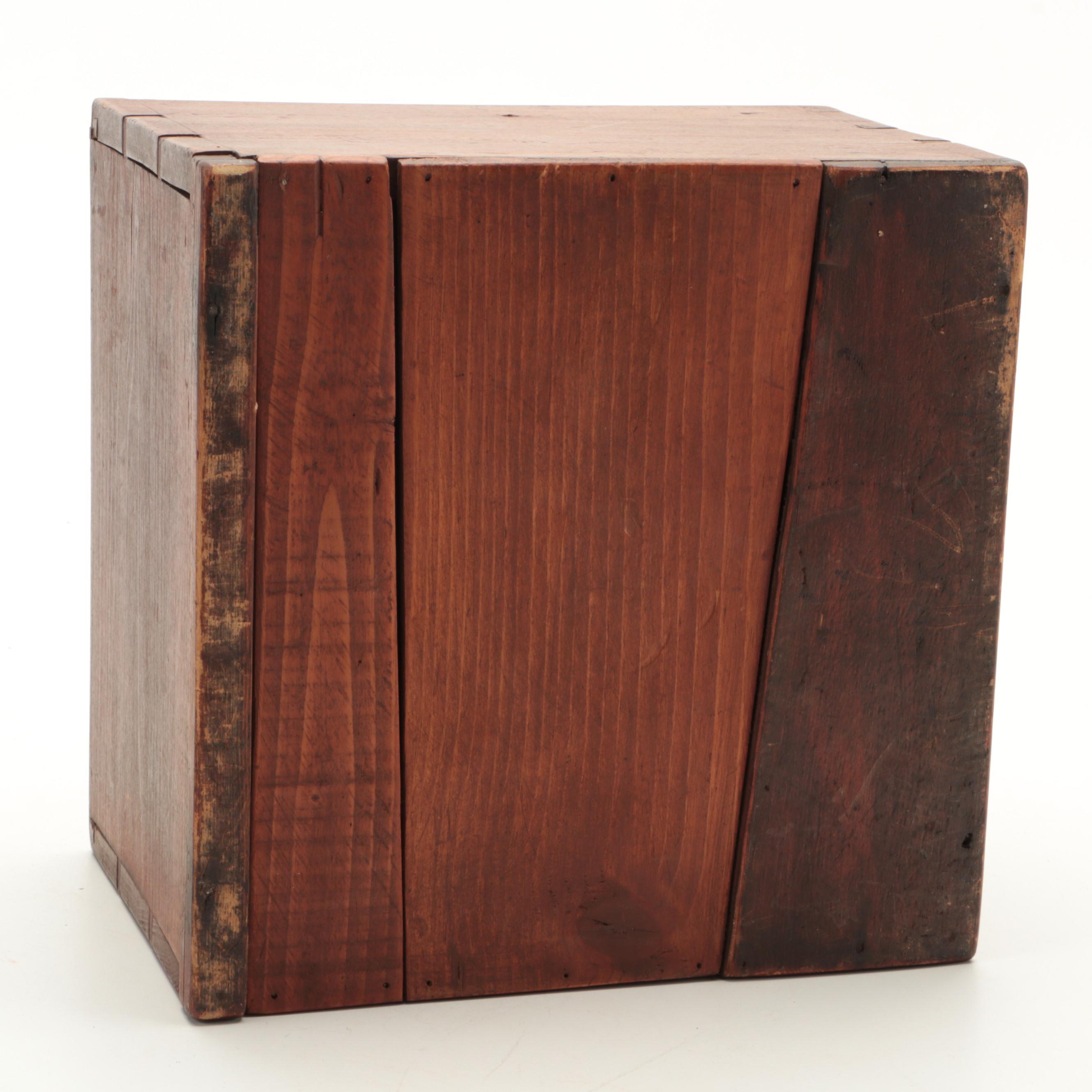 S. Thaxter Gimbaled Boxed Ship's Dry Compass