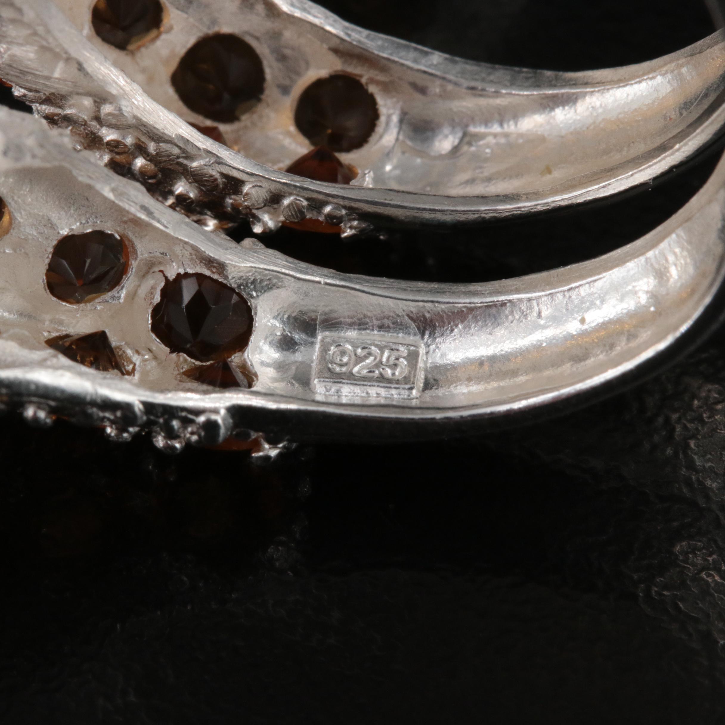 Sterling Citrine Dragon Wrap Ring