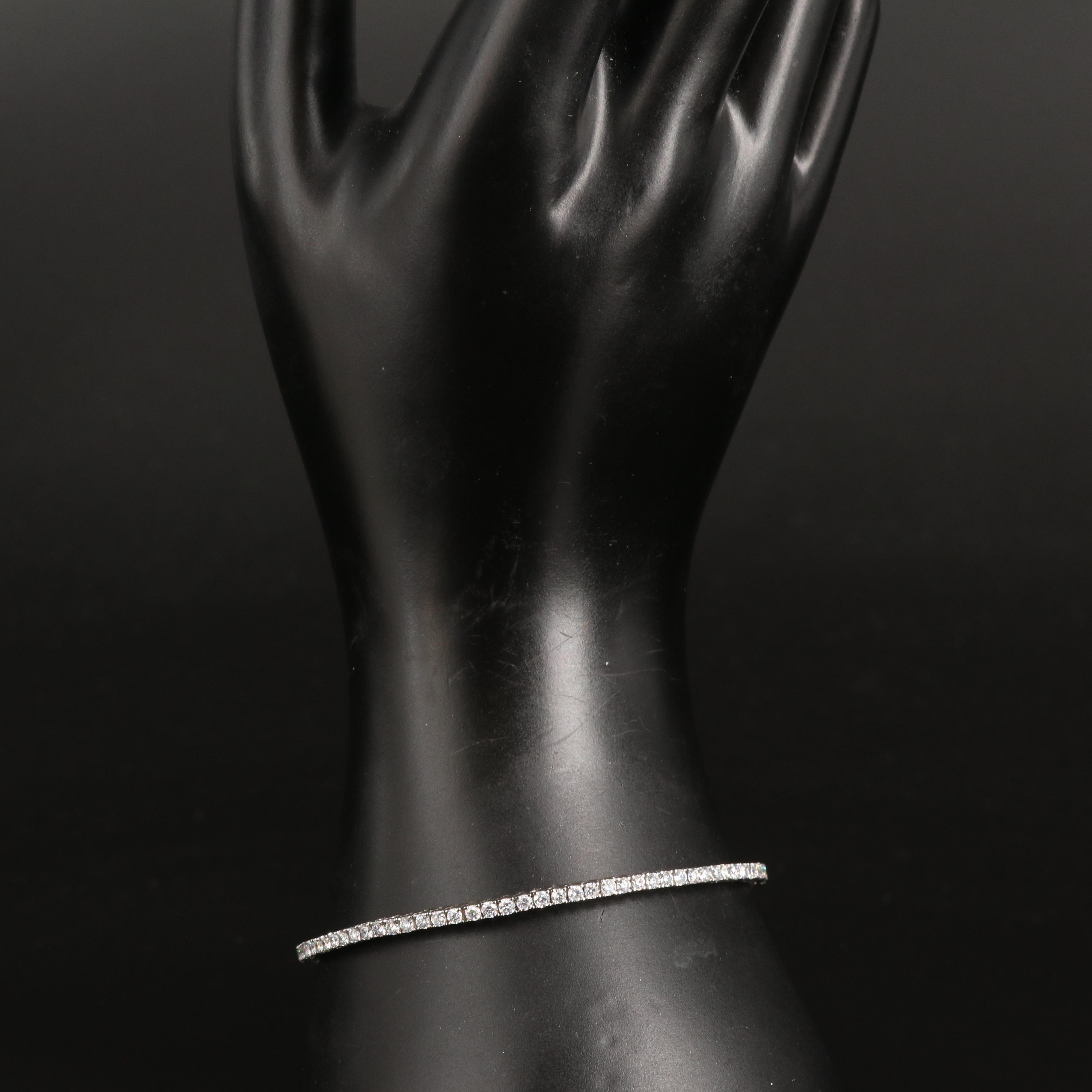 14K 3.00 CTW Lab Grown Diamond Line Bracelet with IGI Report