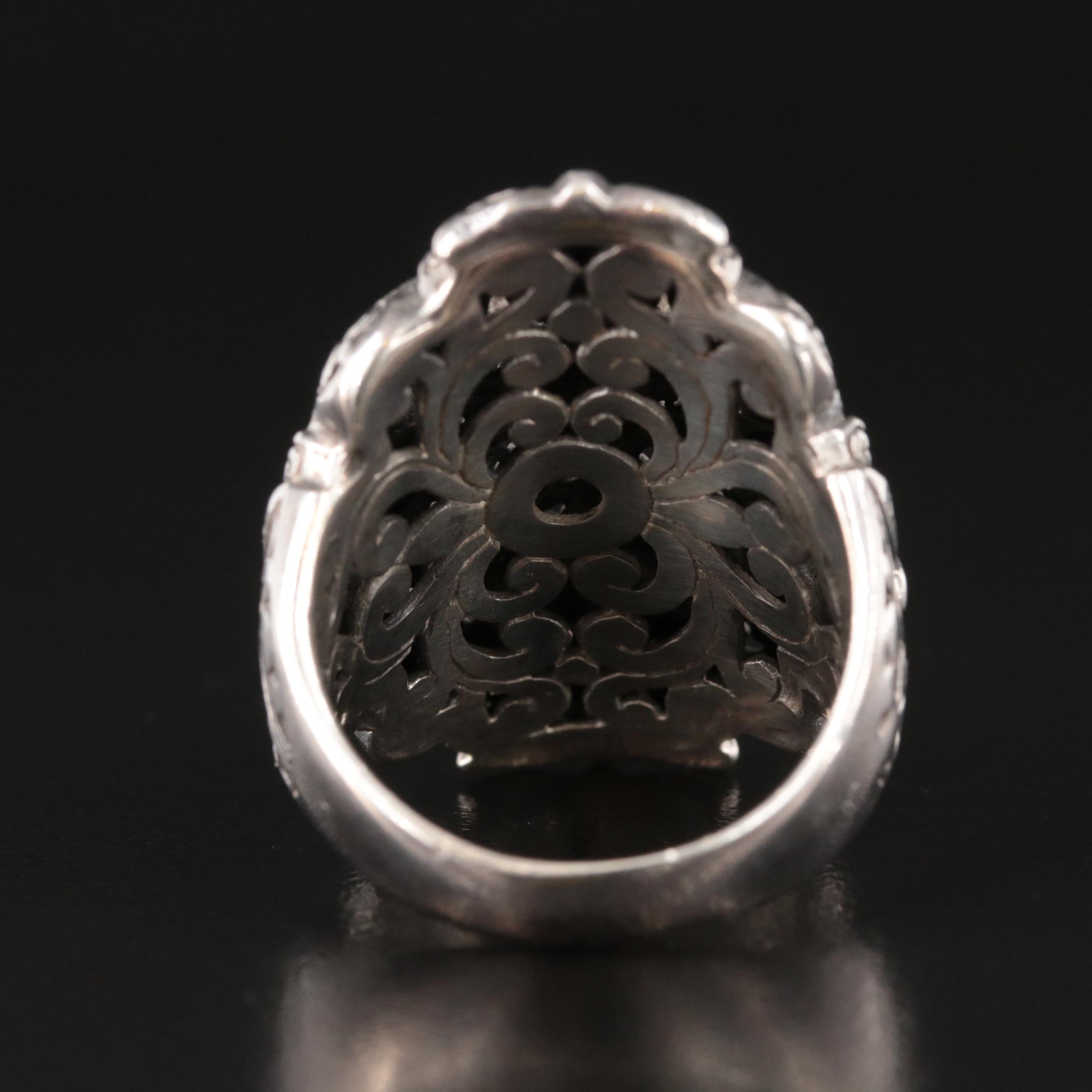 Sarda Sterling Ring with 18K Accent