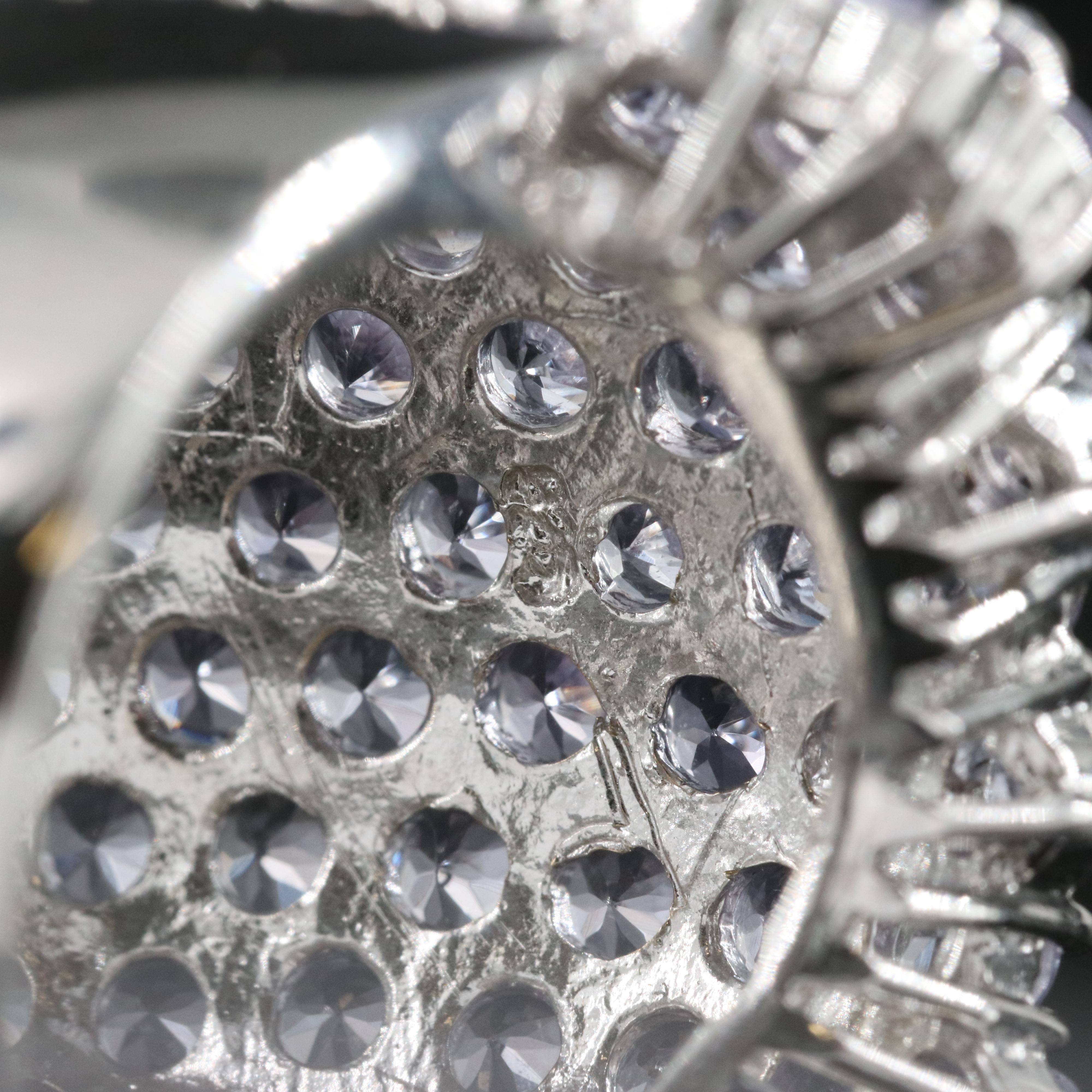 Sterling Silver Tanzanite Cluster Ring