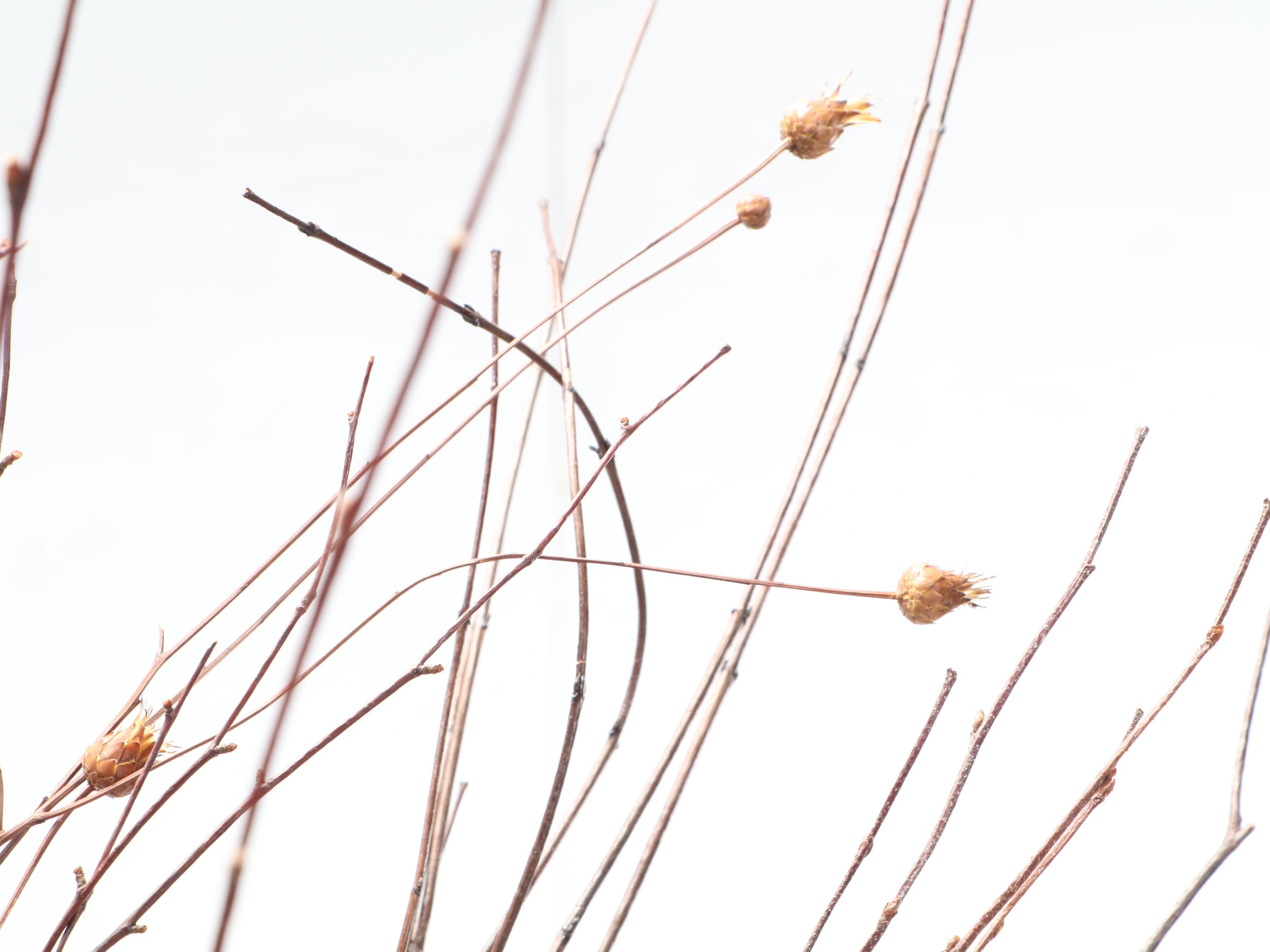 Wooden Floor Vase with Artificial Flowers