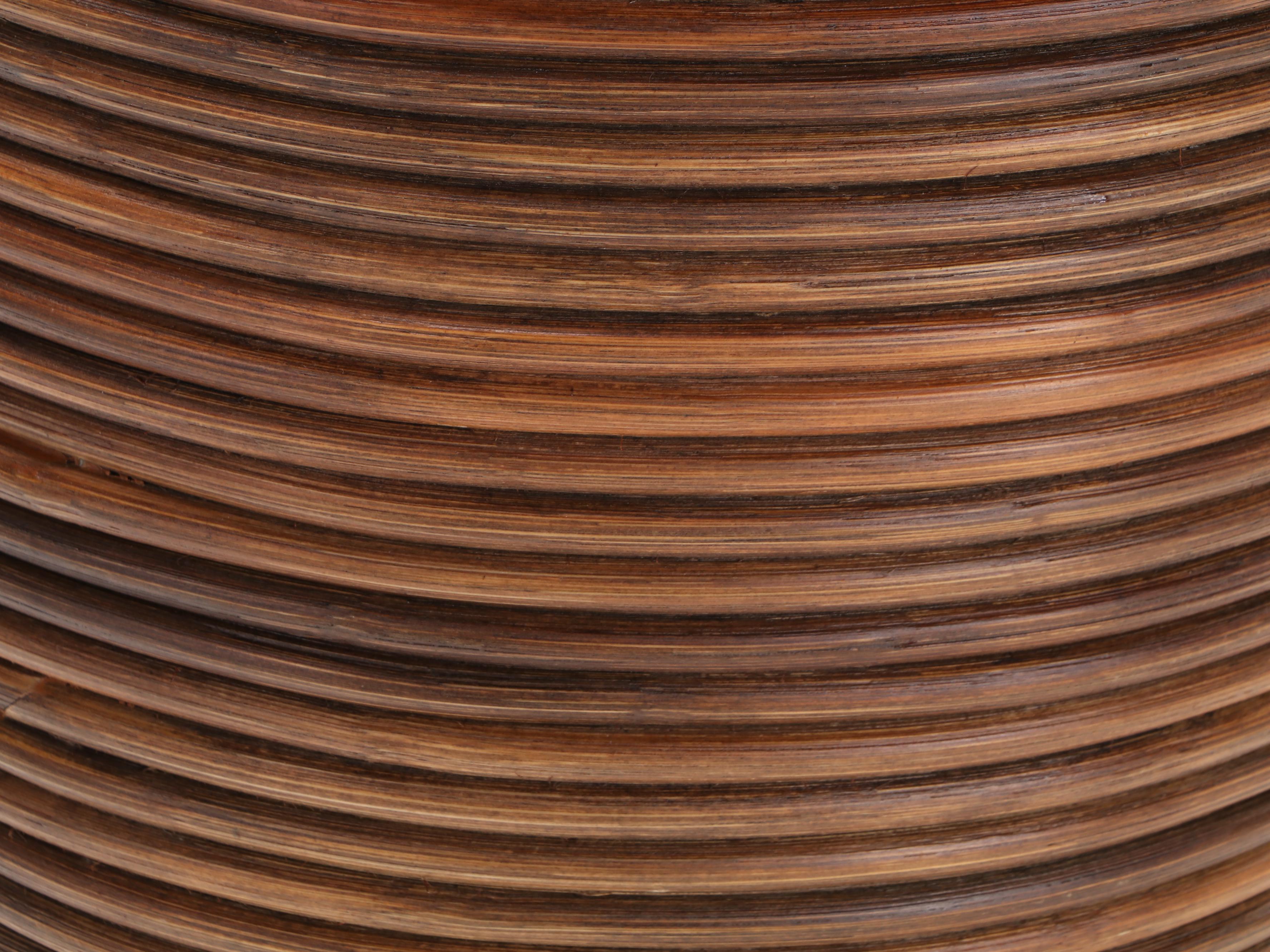 Wooden Floor Vase with Artificial Flowers