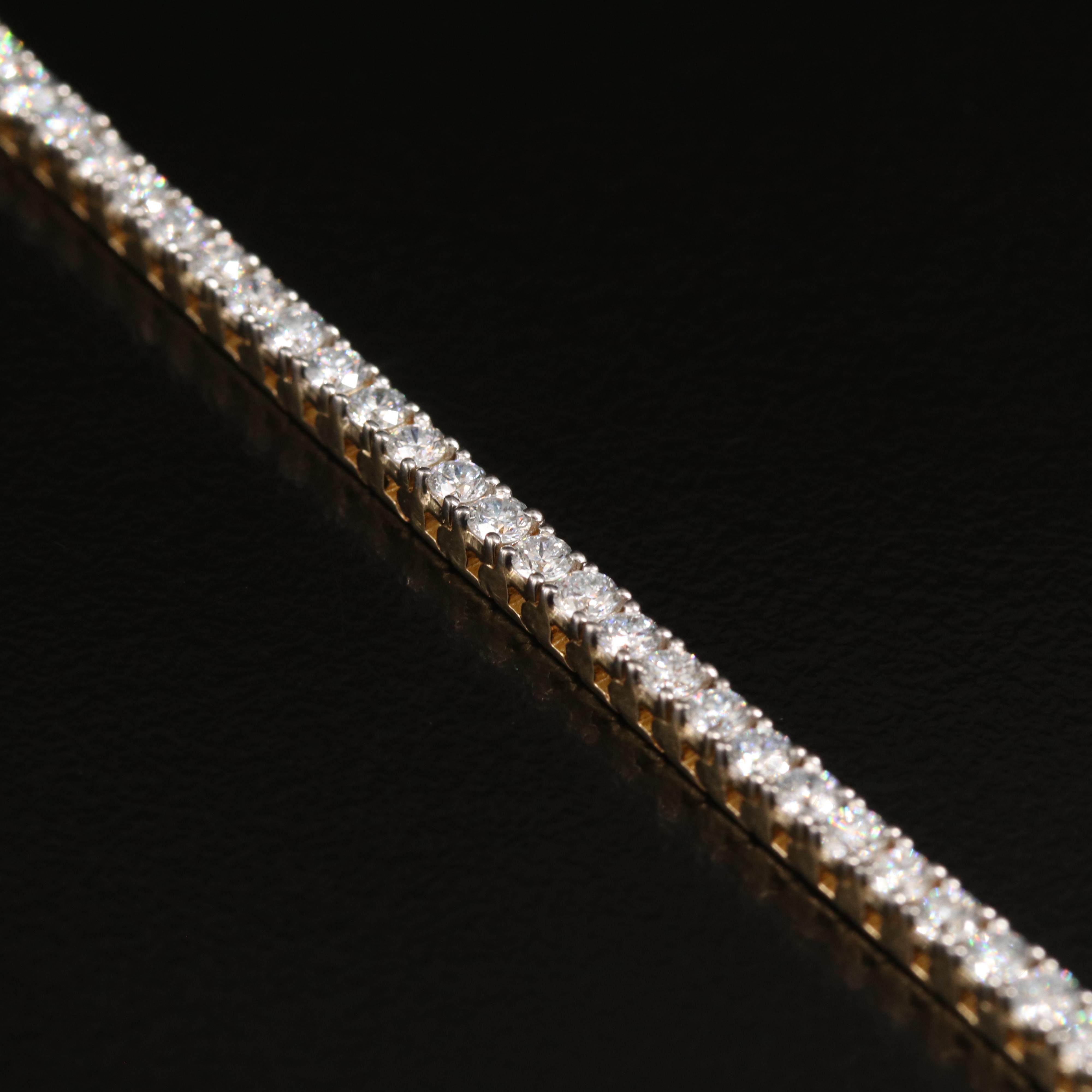 14K 3.00 CTW Lab Grown Diamond Line Bracelet with IGI Report