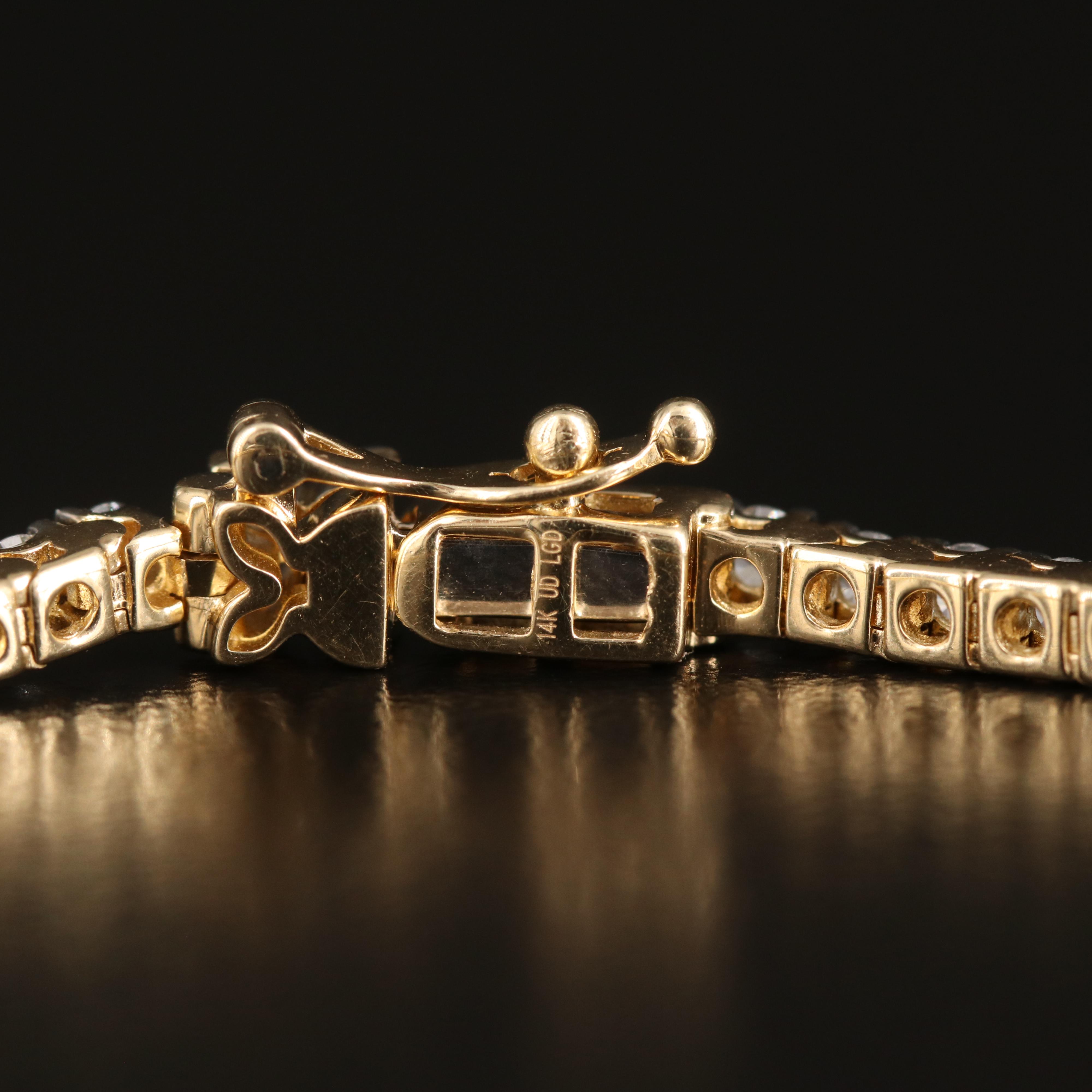 14K 3.00 CTW Lab Grown Diamond Line Bracelet with IGI Report