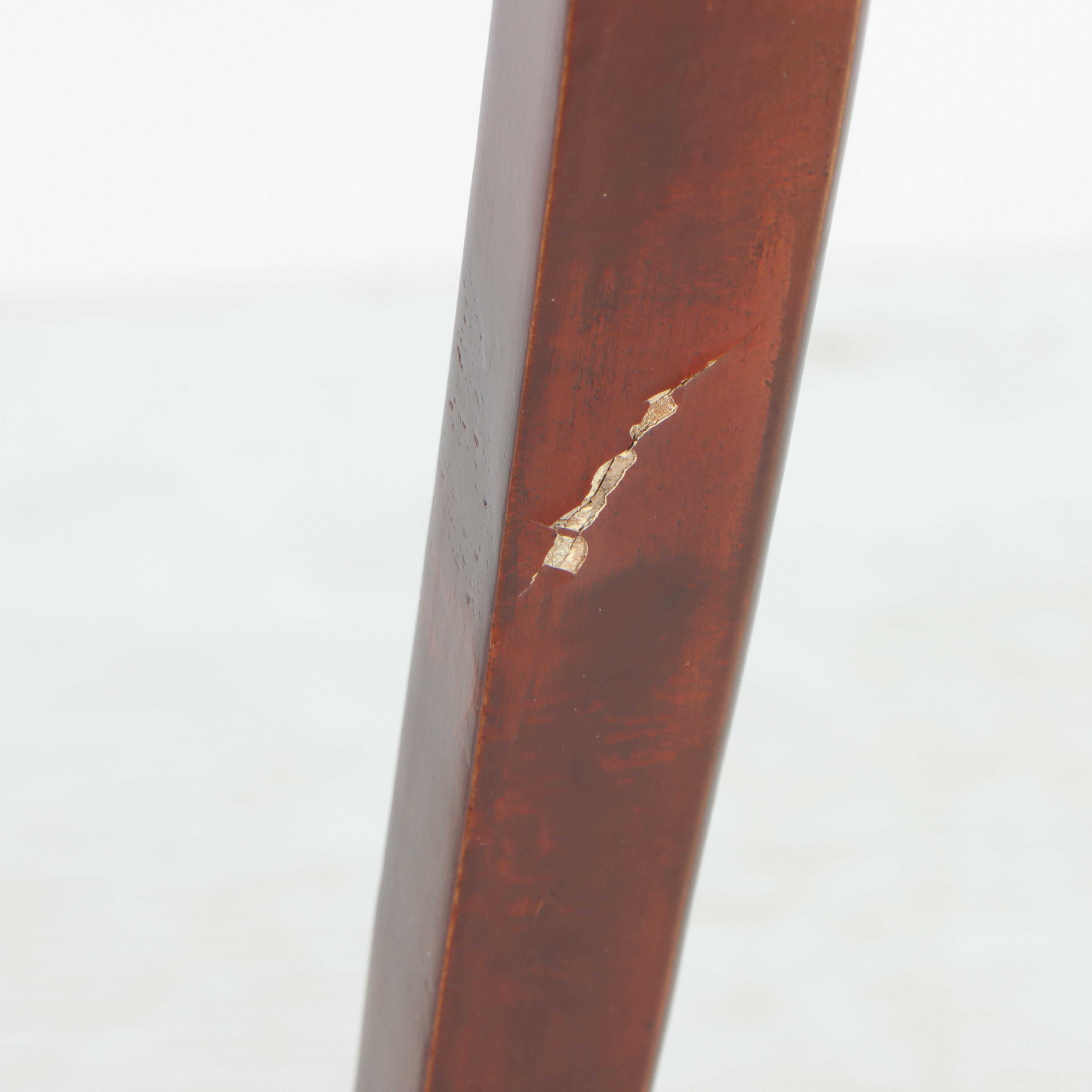 Chinese Carved Hardwood and Marble Top Pedestal