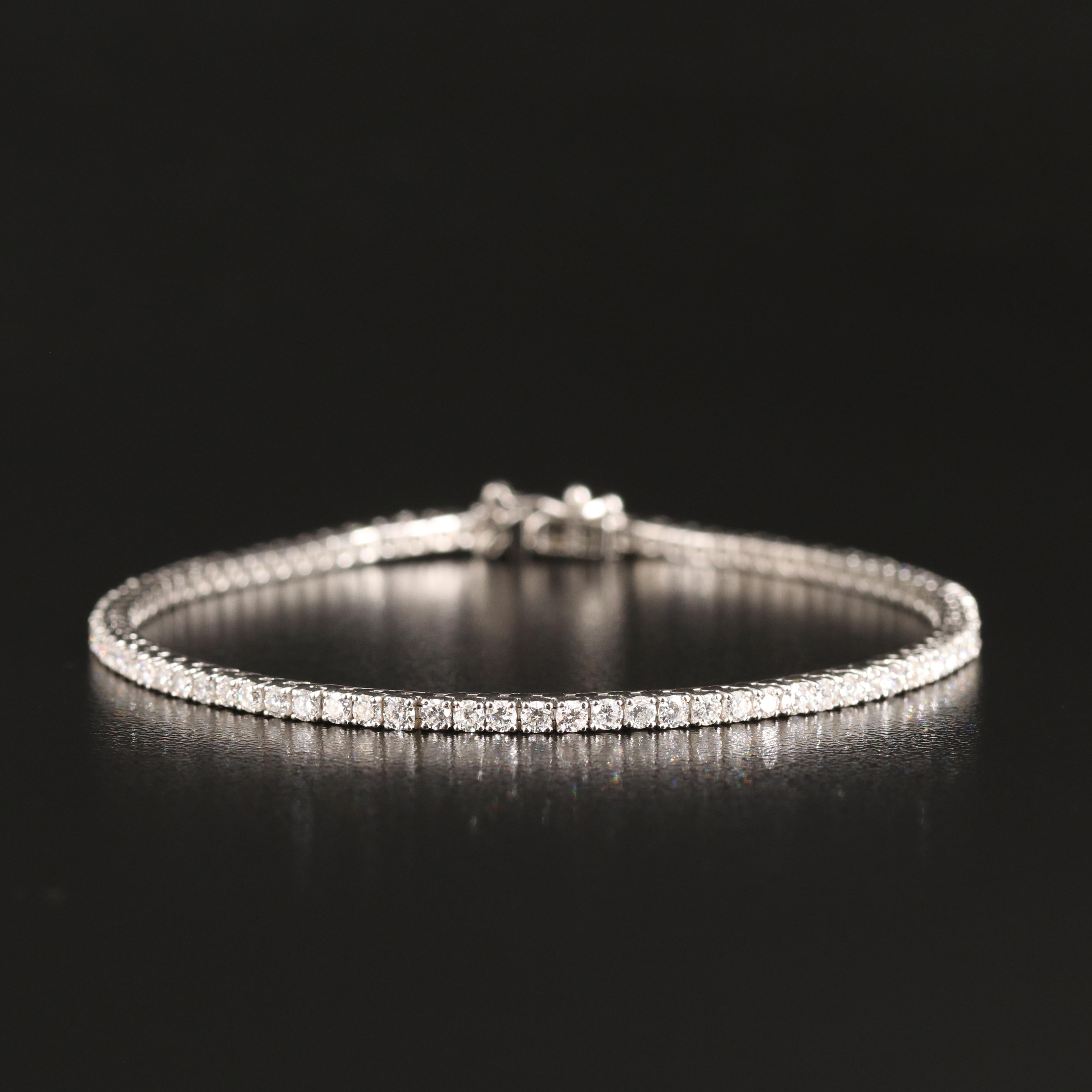 14K 3.00 CTW Lab Grown Diamond Line Bracelet with IGI Report