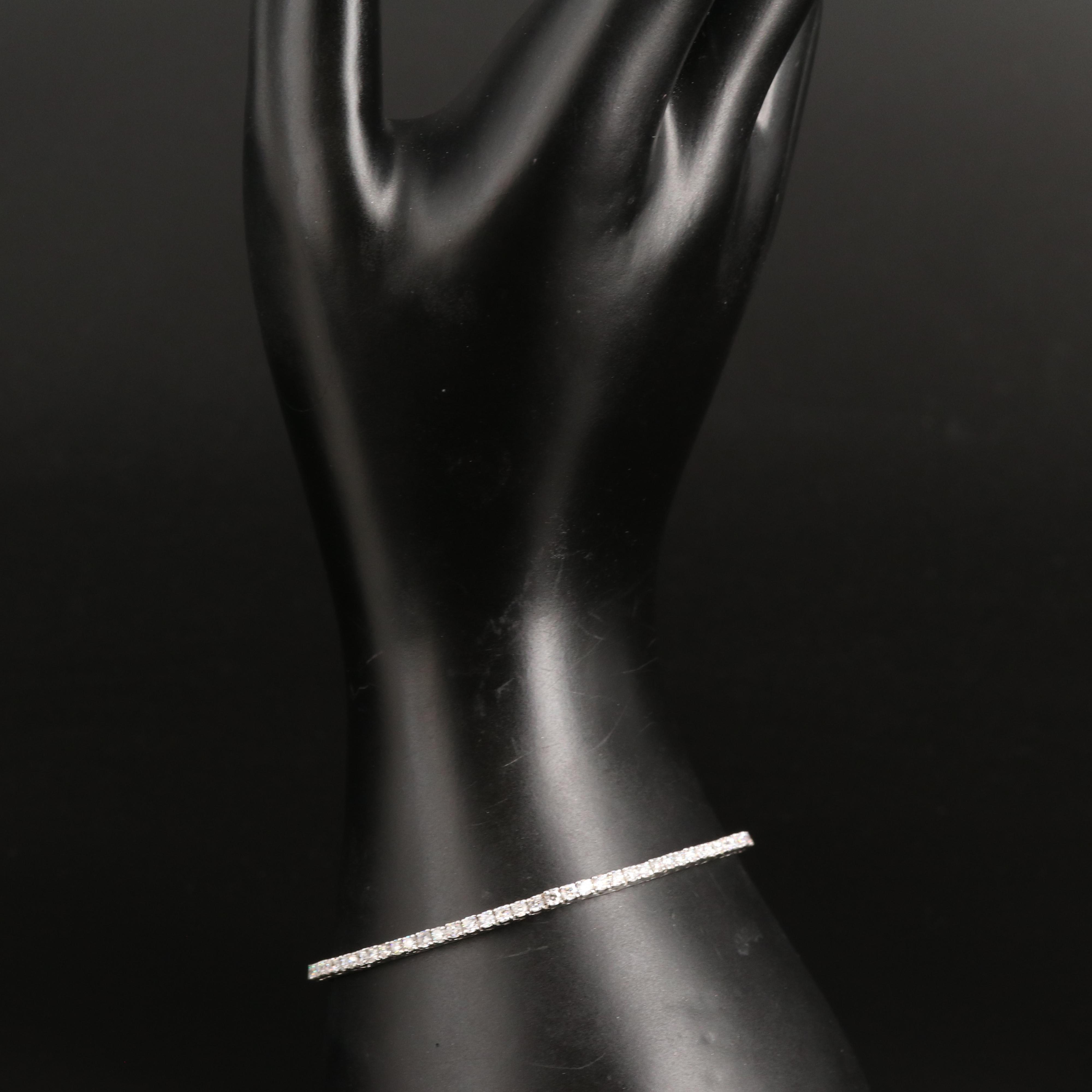 14K 3.00 CTW Lab Grown Diamond Line Bracelet with IGI Report