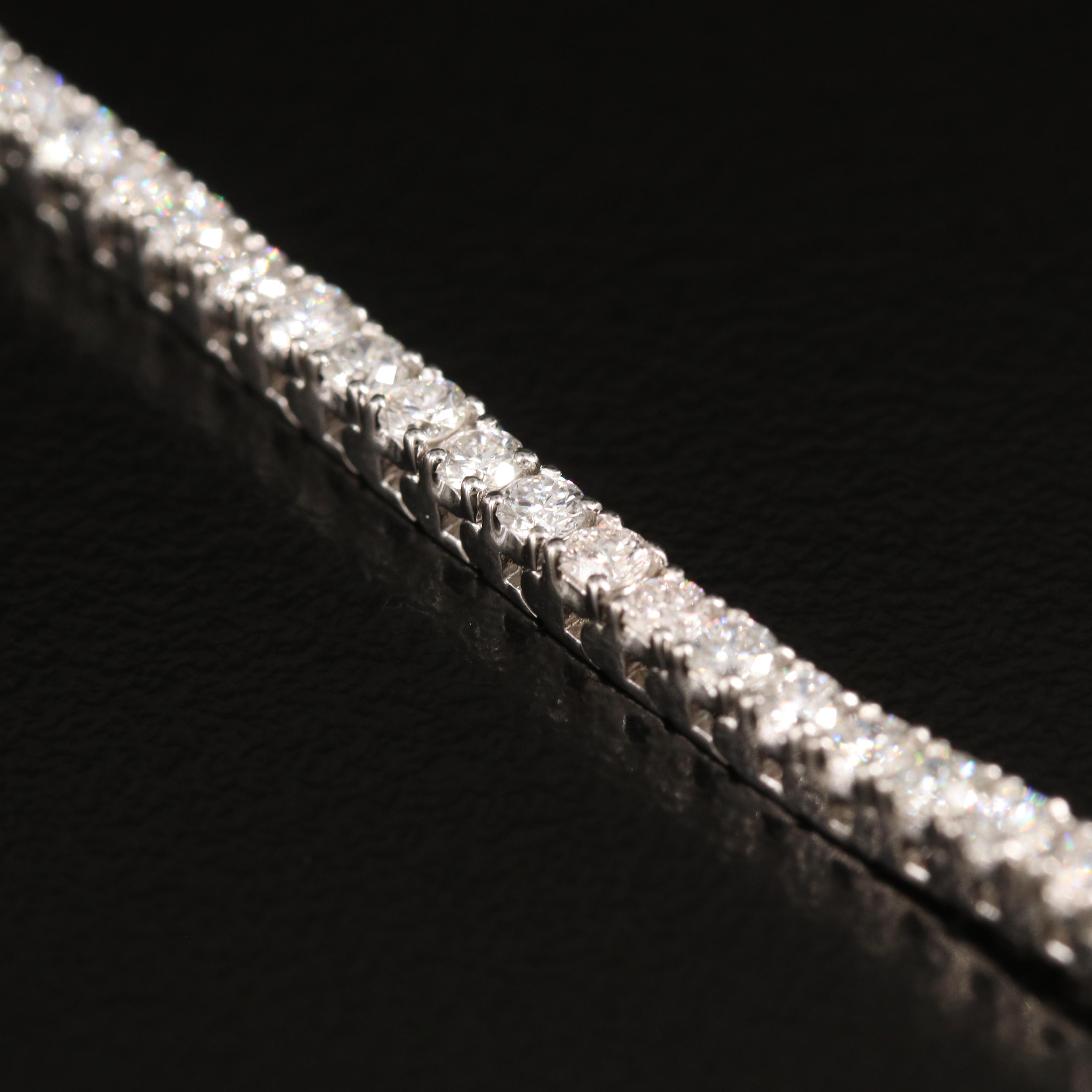 14K 3.00 CTW Lab Grown Diamond Line Bracelet with IGI Report