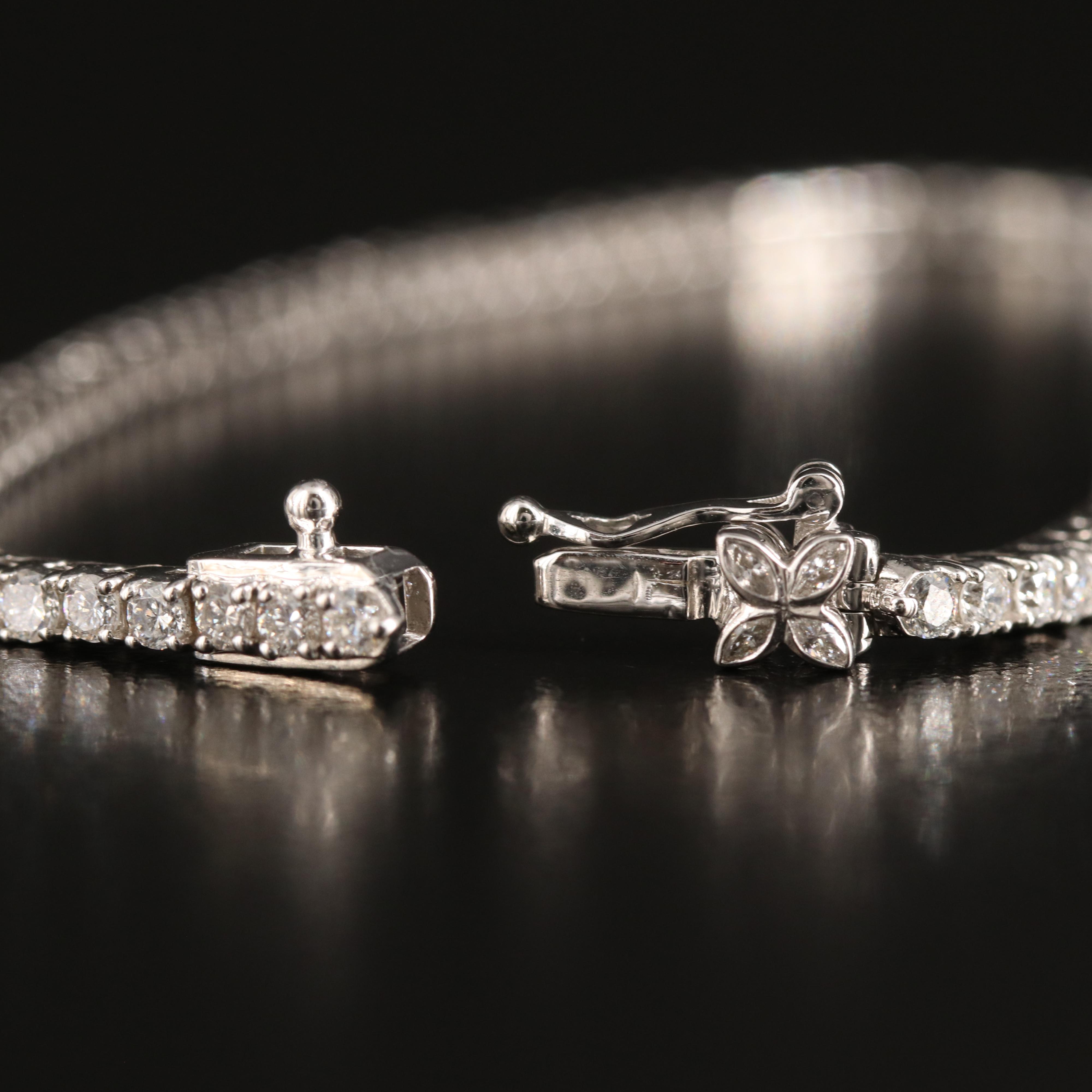 14K 3.00 CTW Lab Grown Diamond Line Bracelet with IGI Report