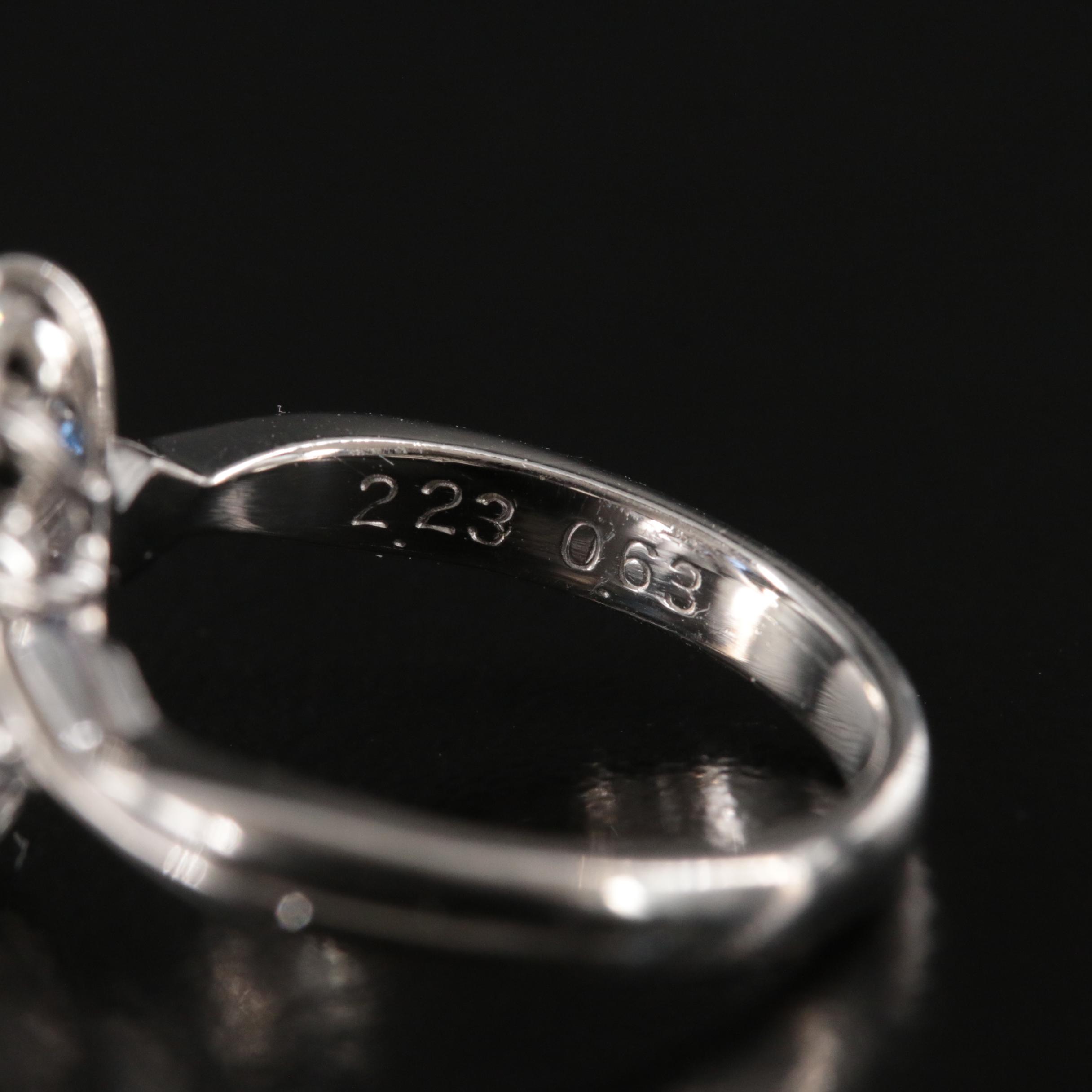 Platinum 2.23 CT Ceylon Sapphire and Diamond Ring with GIA Report