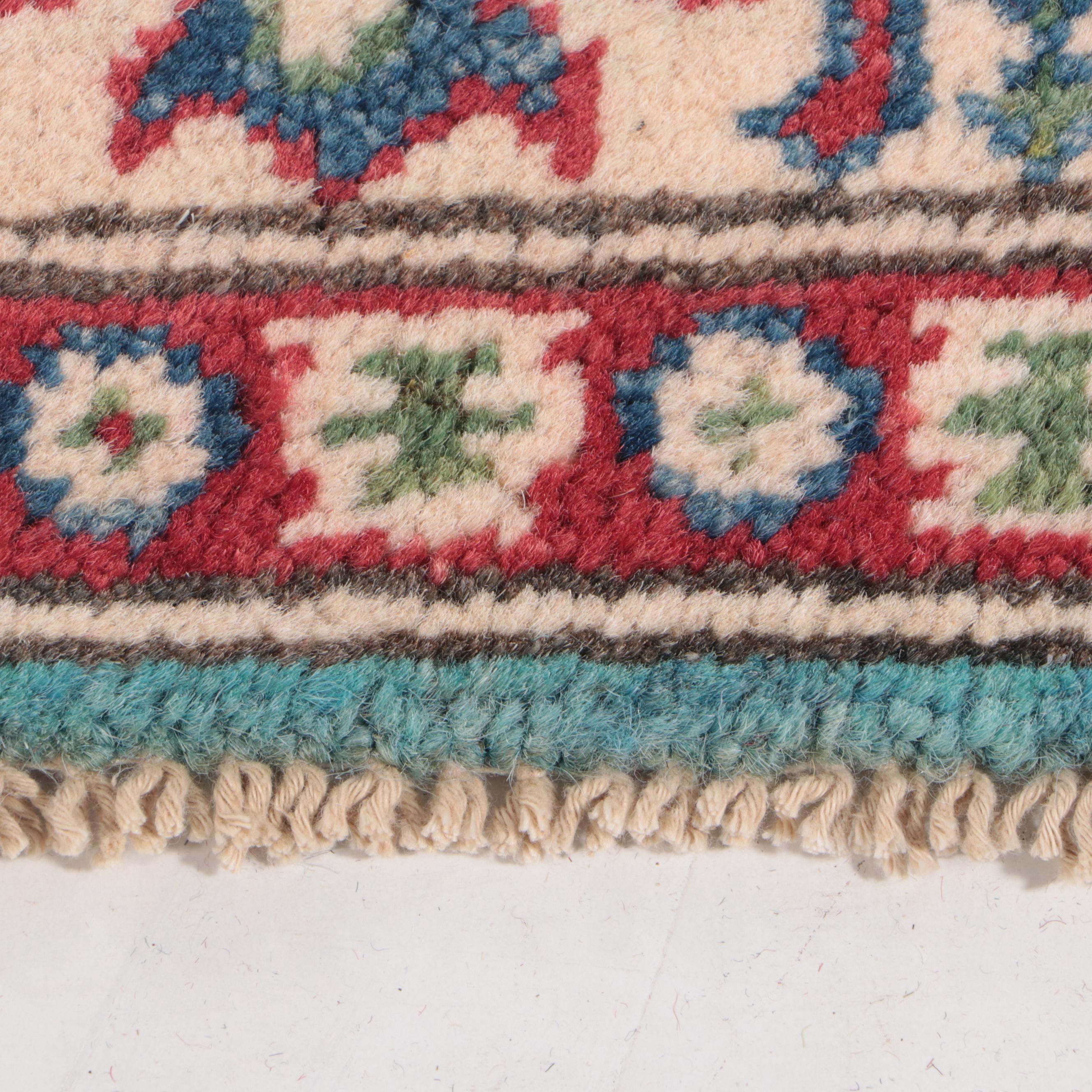 3'3 x 4'11 Hand-Knotted Pakistani Kazak Accent Rug