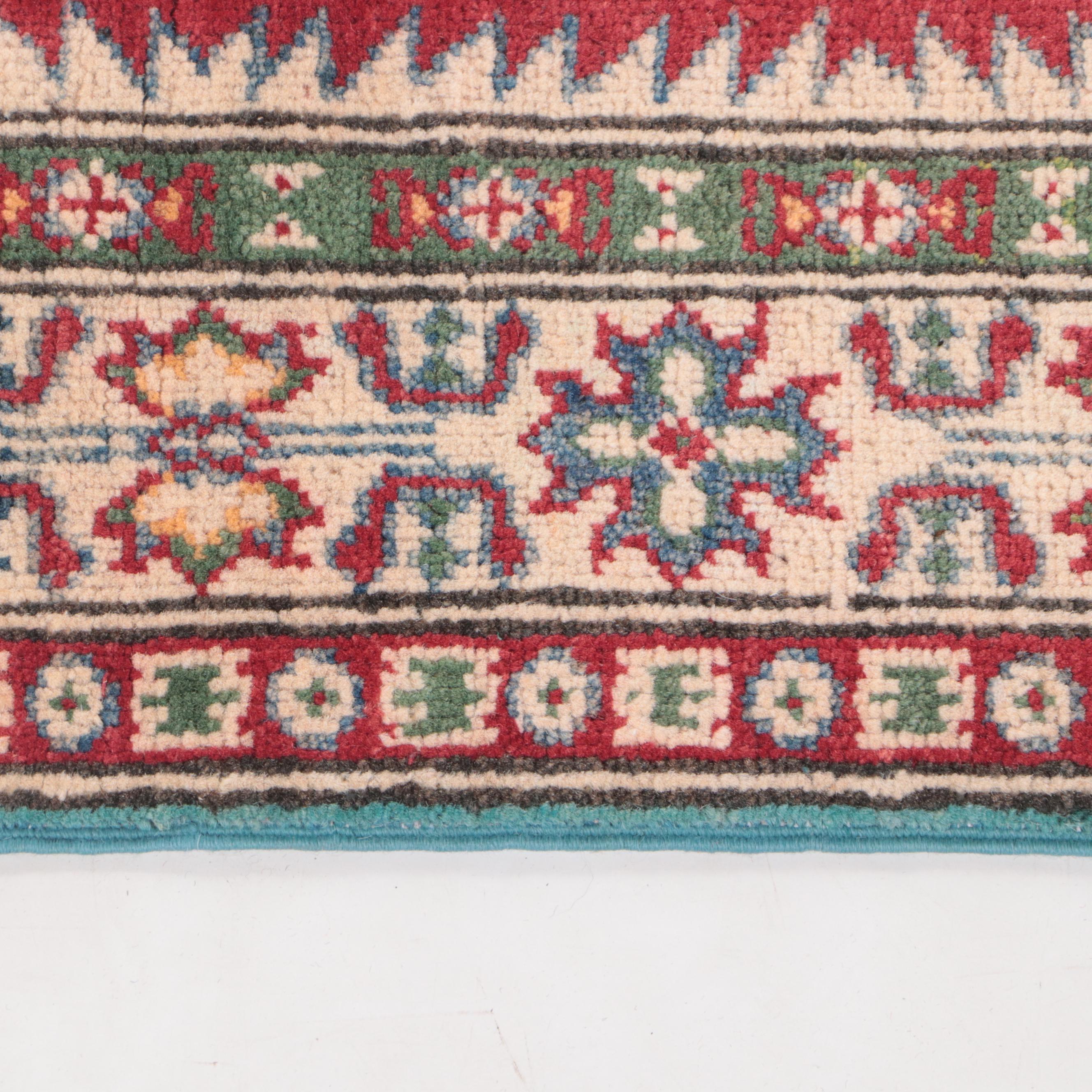 3'3 x 4'11 Hand-Knotted Pakistani Kazak Accent Rug