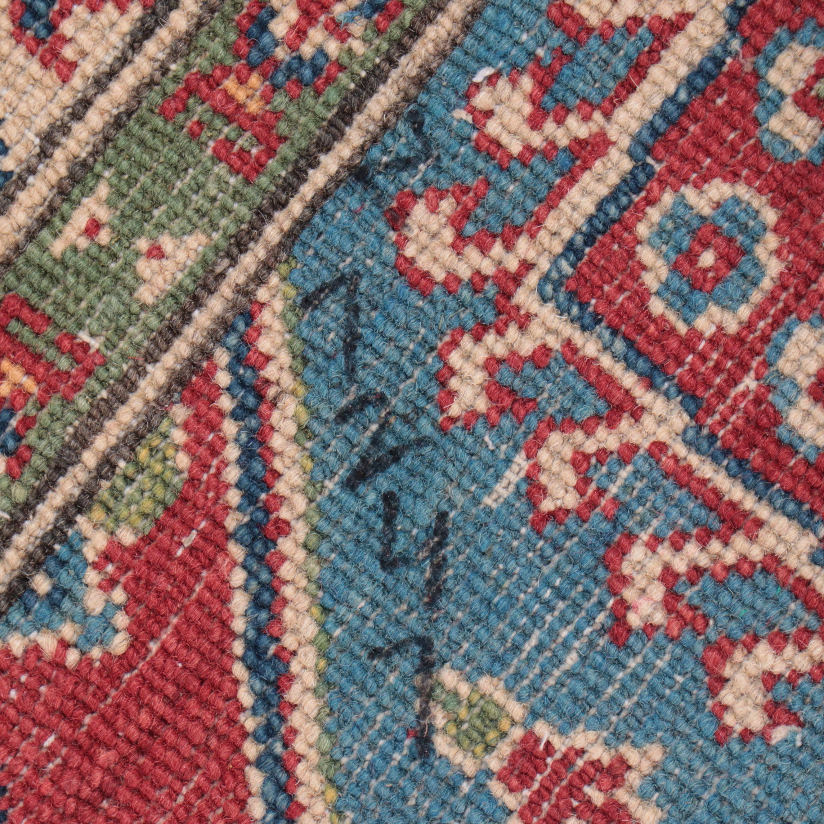 3'3 x 4'11 Hand-Knotted Pakistani Kazak Accent Rug