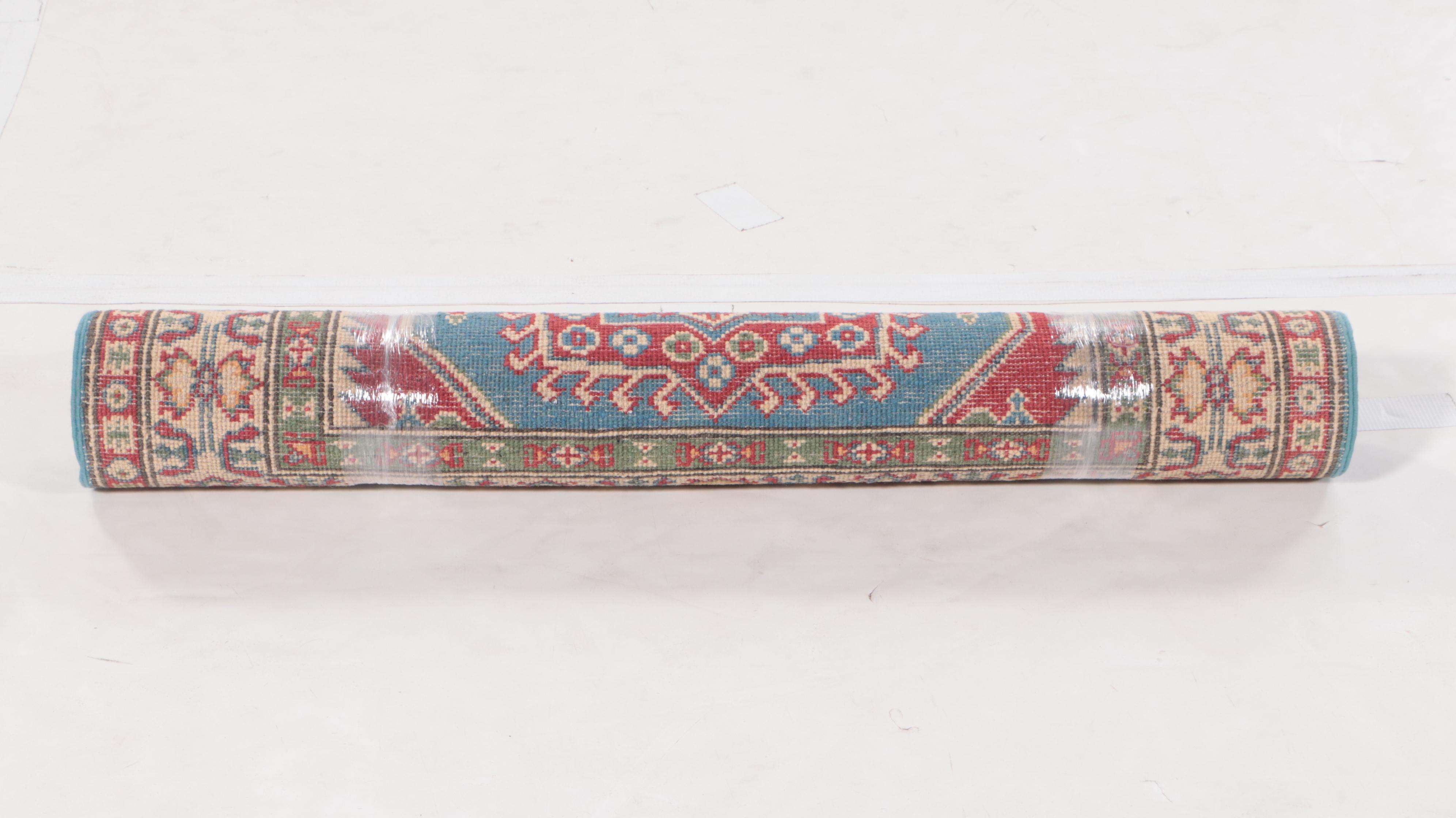 3'3 x 4'11 Hand-Knotted Pakistani Kazak Accent Rug