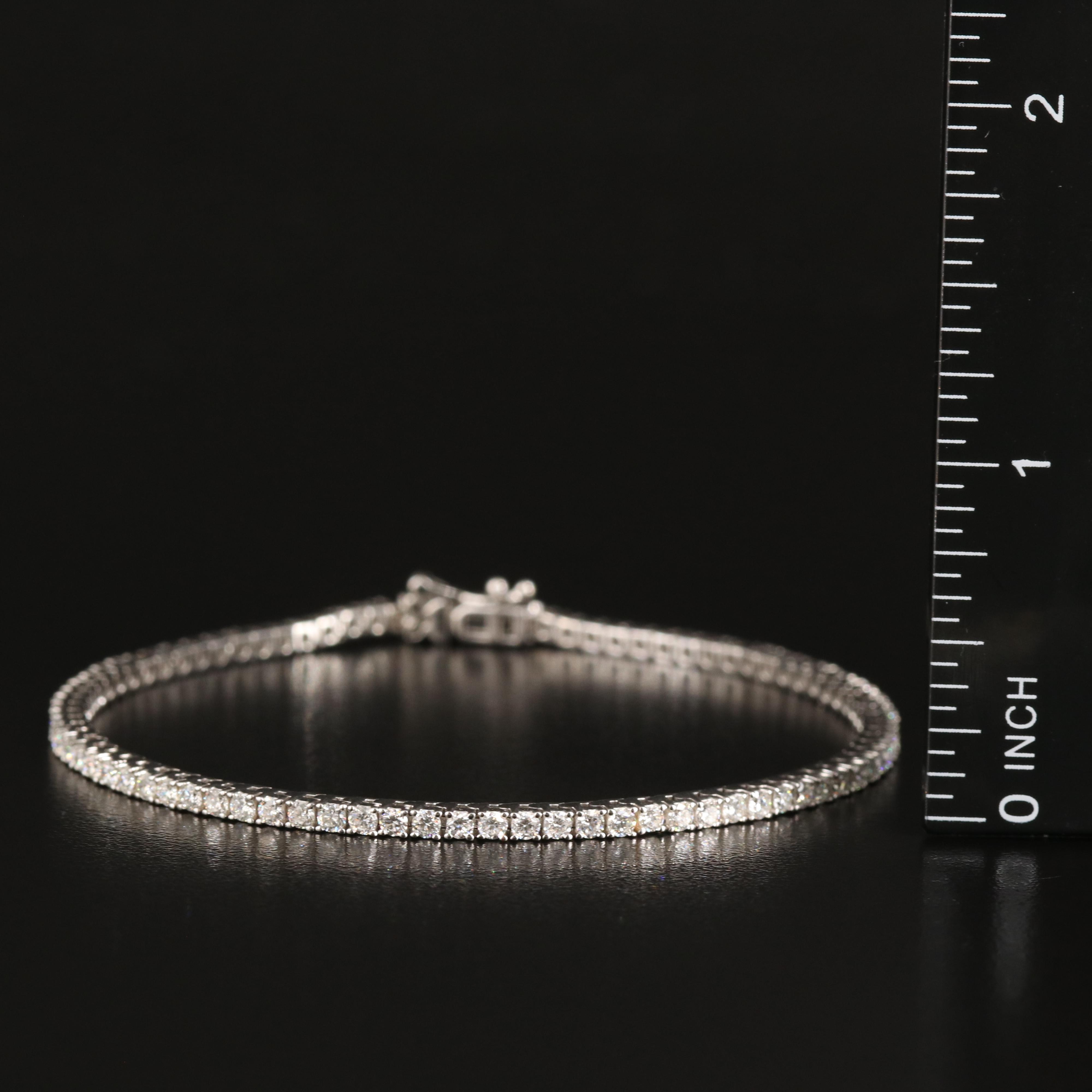 14K 3.00 CTW Lab Grown Diamond Line Bracelet with IGI Report