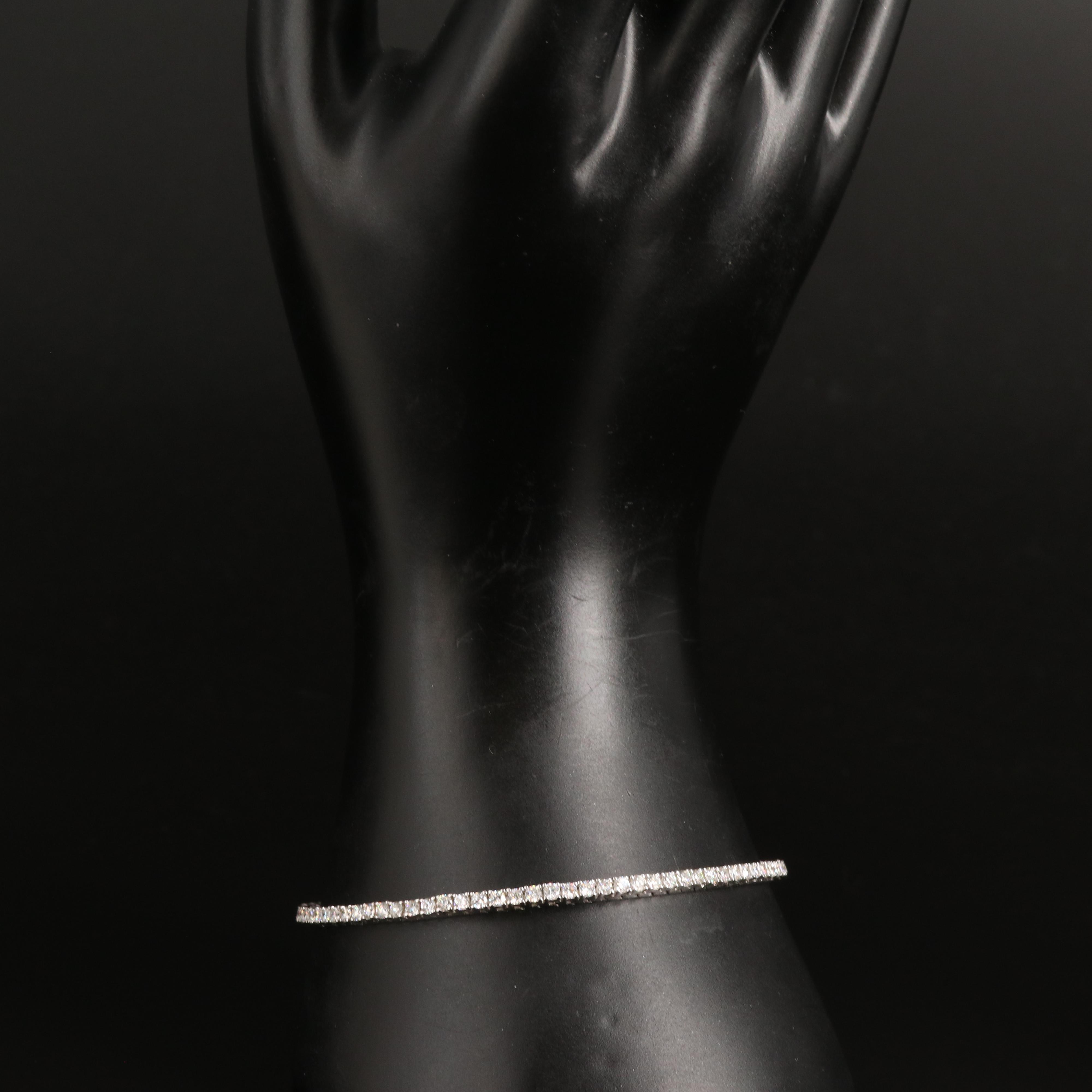 14K 3.00 CTW Lab Grown Diamond Line Bracelet with IGI Report