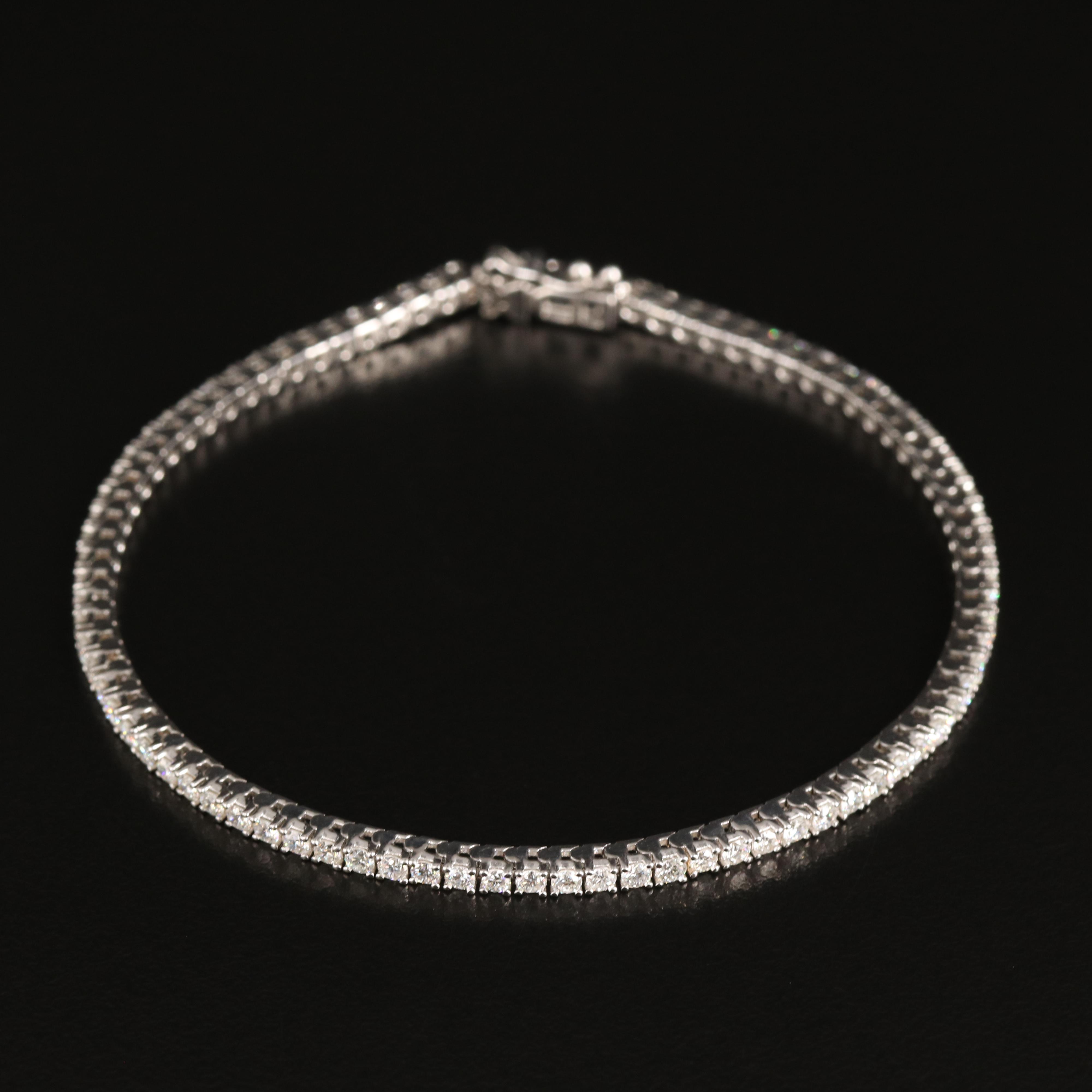 14K 3.00 CTW Lab Grown Diamond Line Bracelet with IGI Report