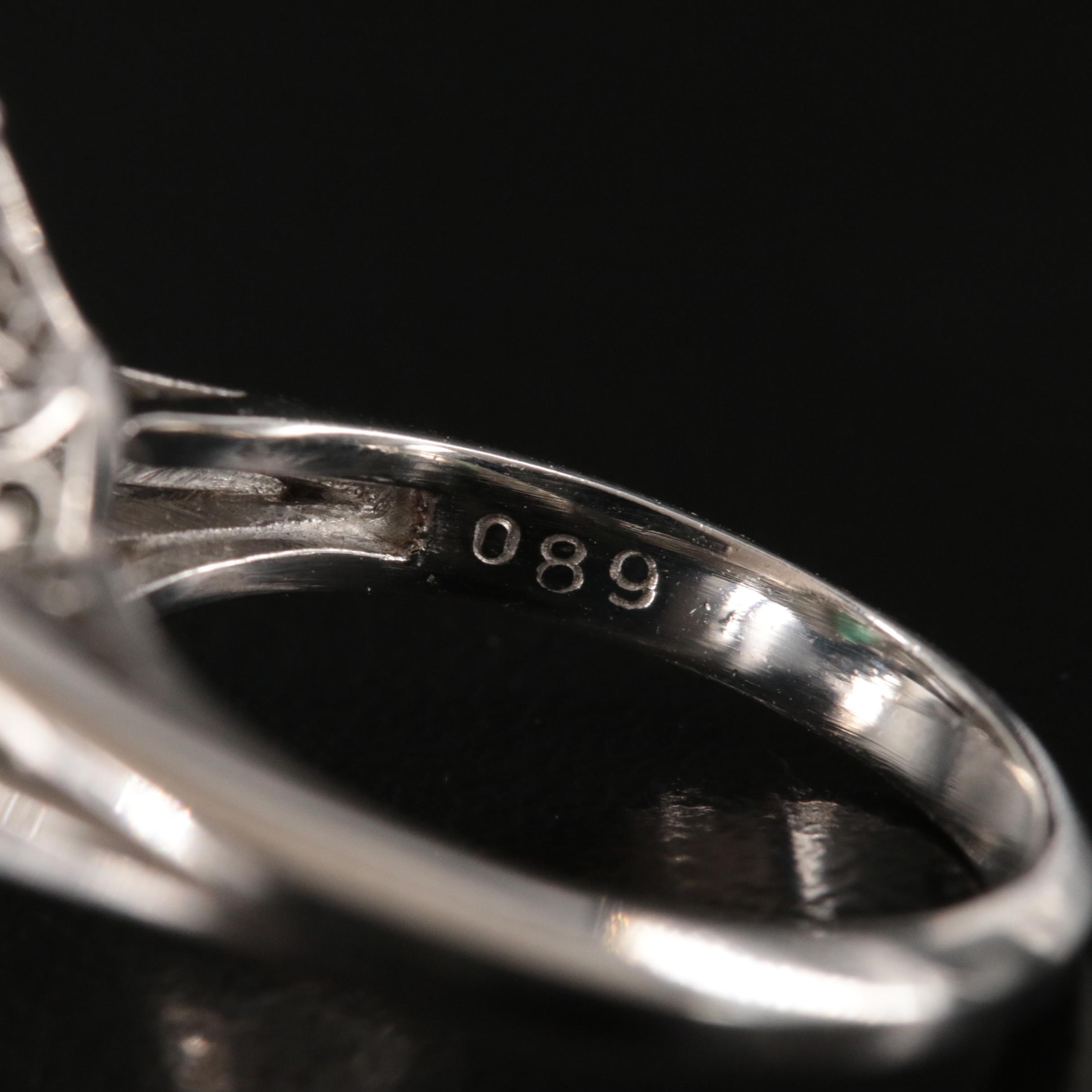 Platinum Emerald and Diamond Ballerina Ring with GIA Report