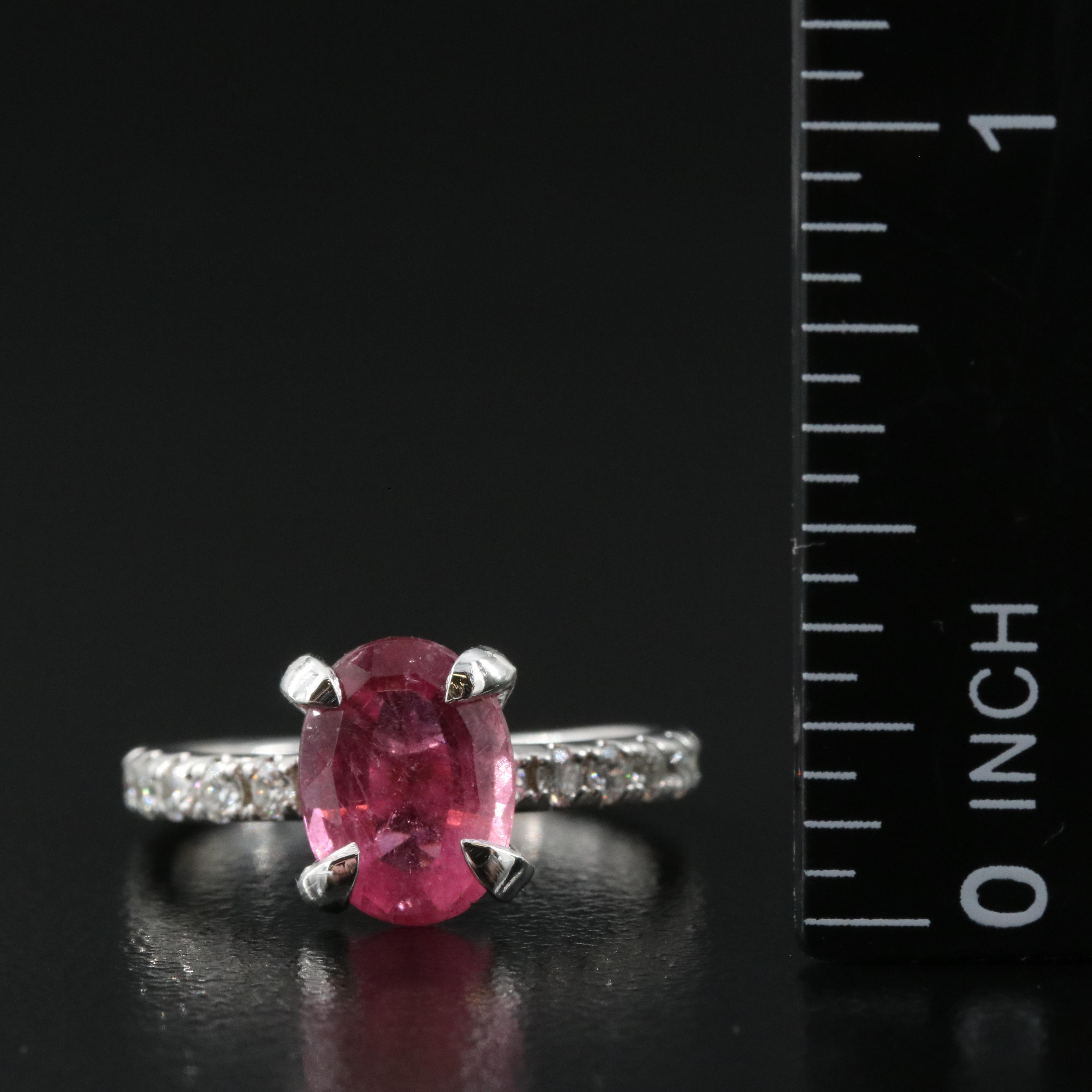14K Tourmaline and Diamond Ring with GIA Report