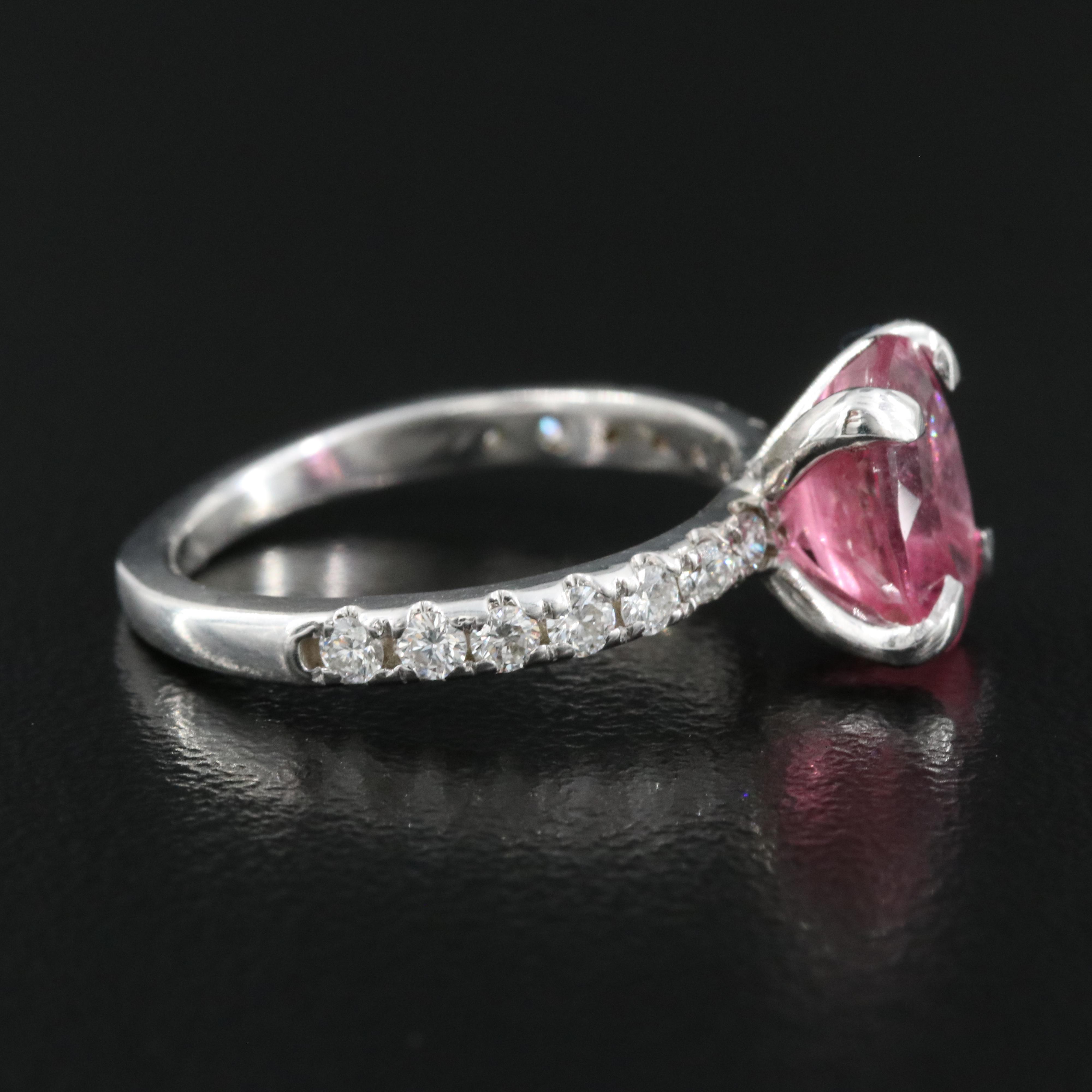 14K Tourmaline and Diamond Ring with GIA Report