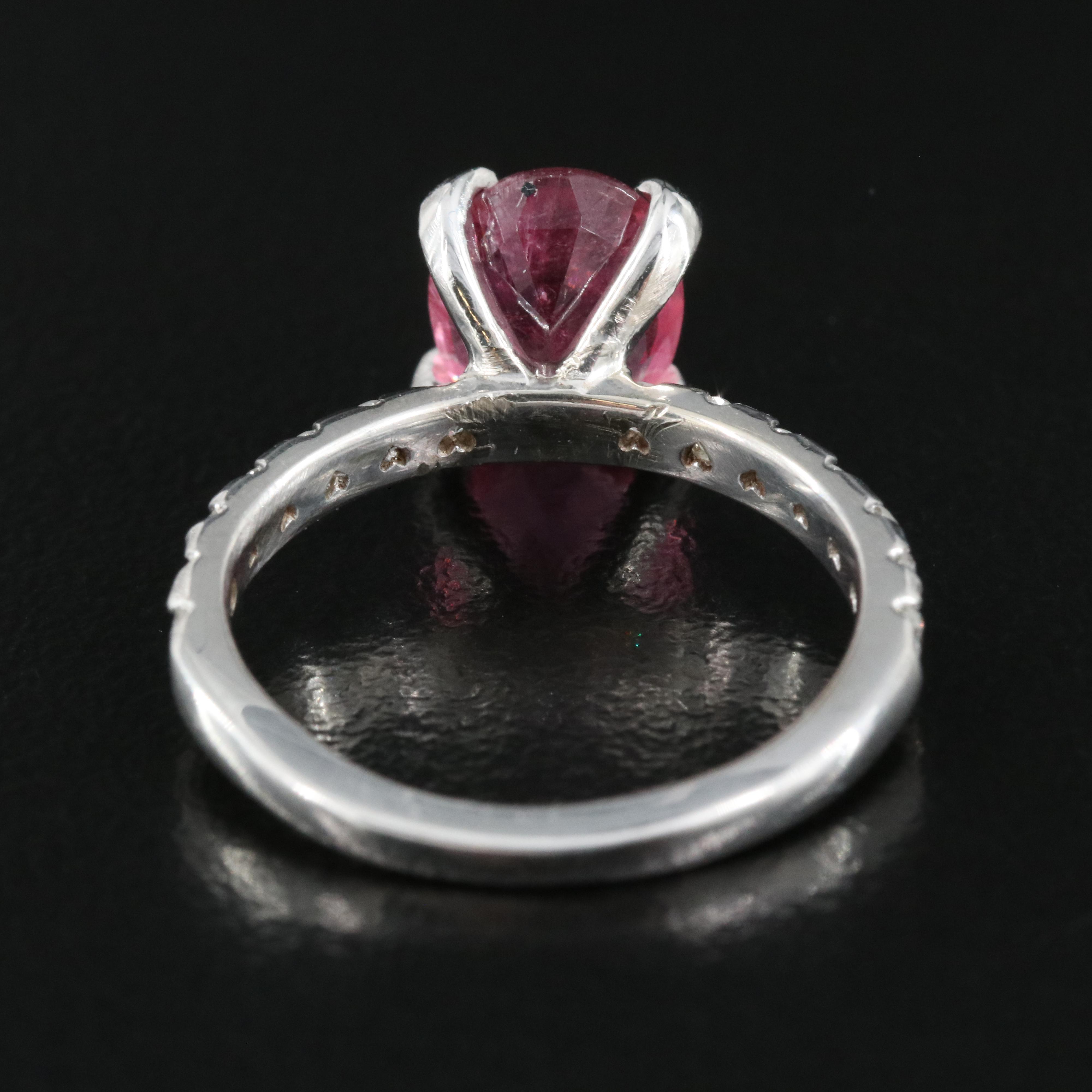 14K Tourmaline and Diamond Ring with GIA Report