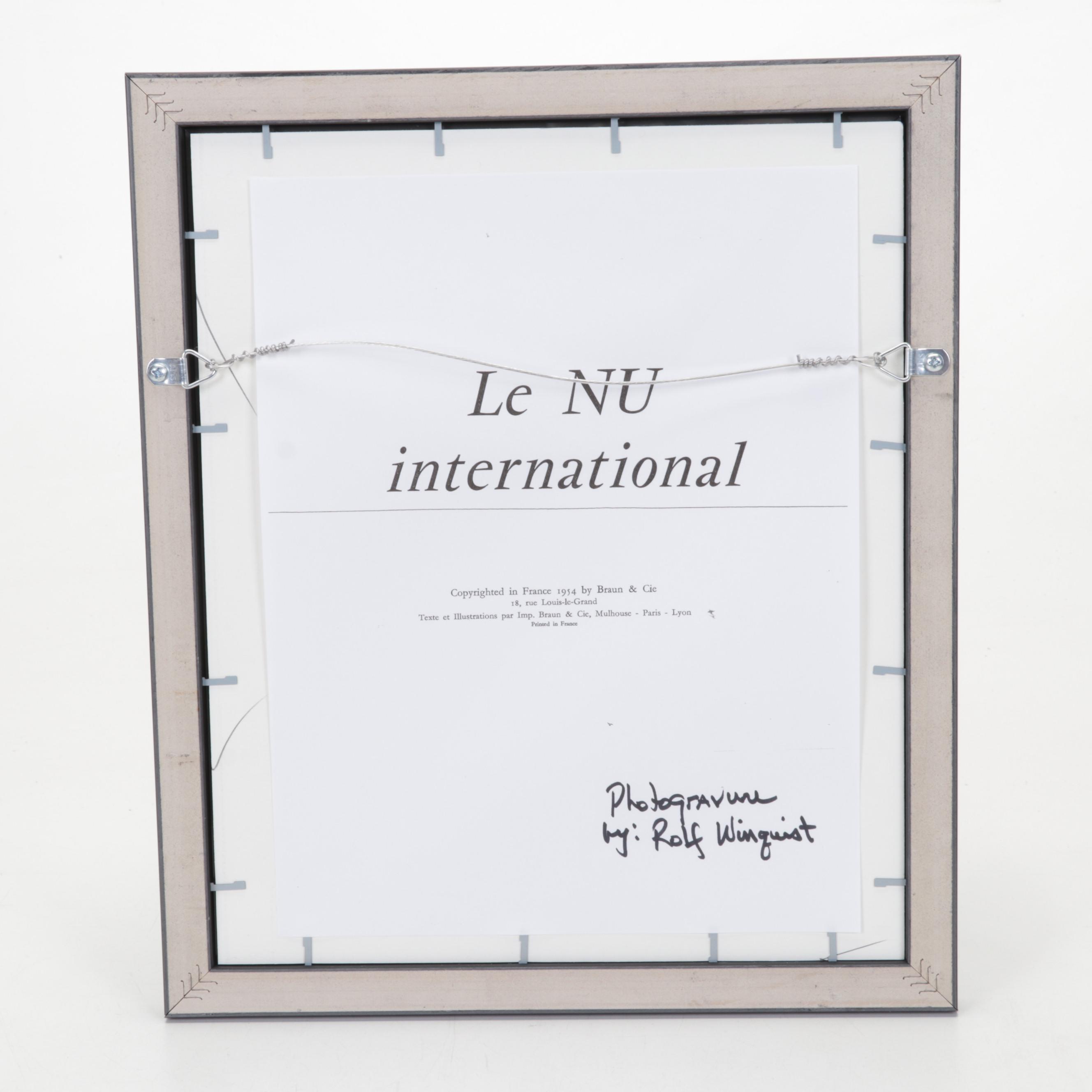 Rolf Winquist Rotogravure From "Le Nu International," 1954